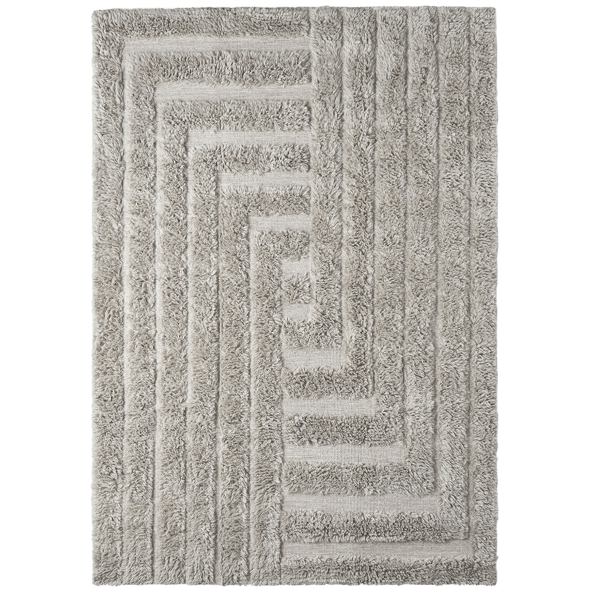 Shaggy Labyrinth Grey ullmatta – Dusty Deco – labyrinth gray mattor
