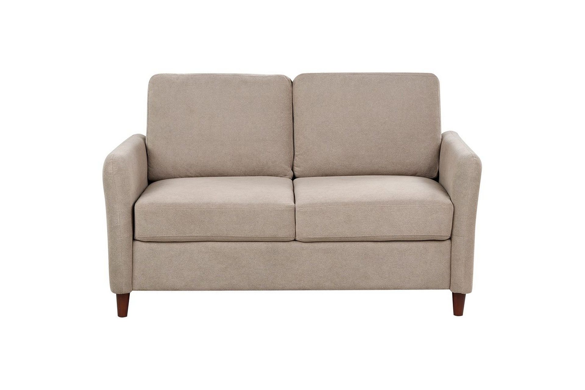 2-sitssoffa Mare Beige, mörkt trä – beige soffor