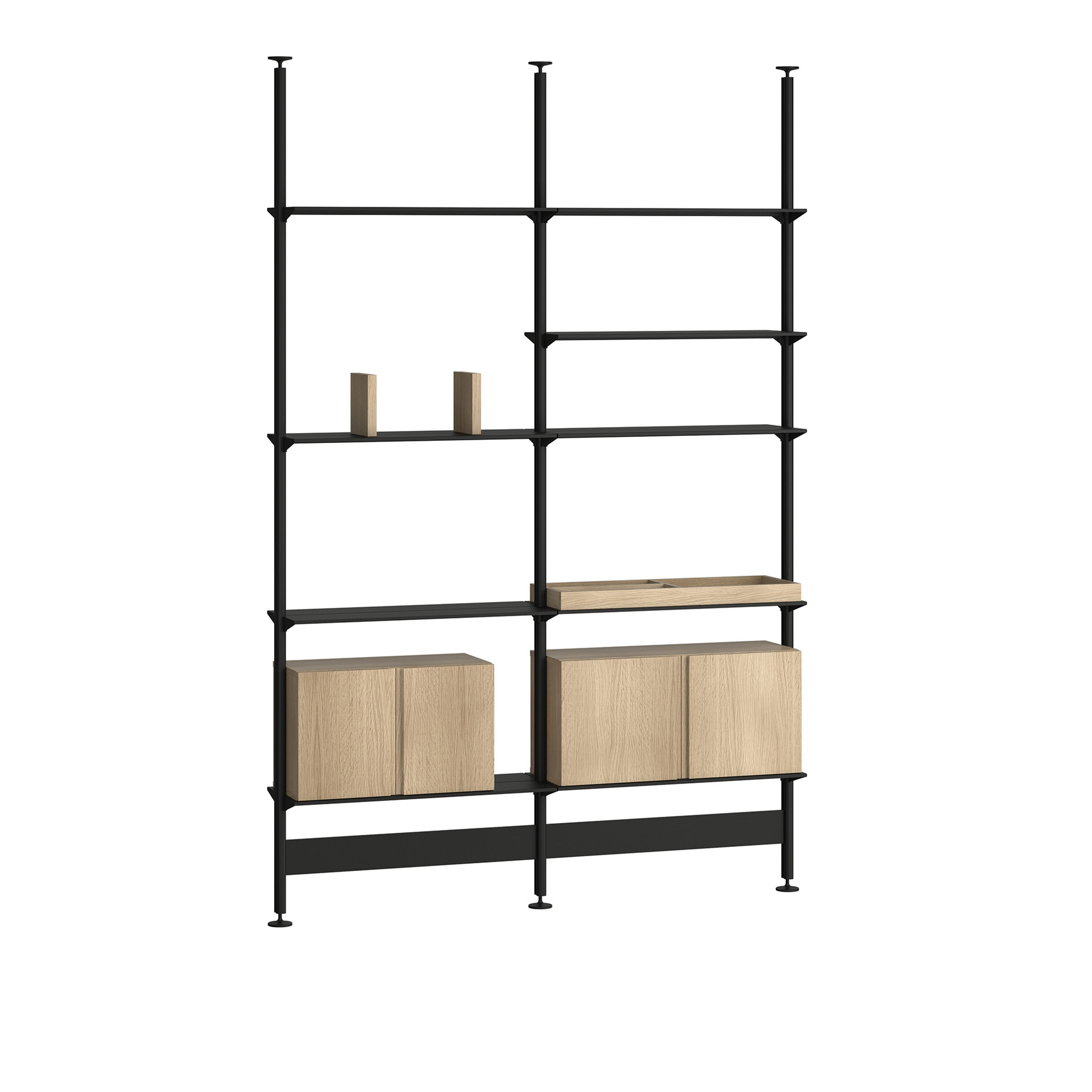 Pira G2 F-C A Black Gray/White Oak – Pira – black gray hyllor