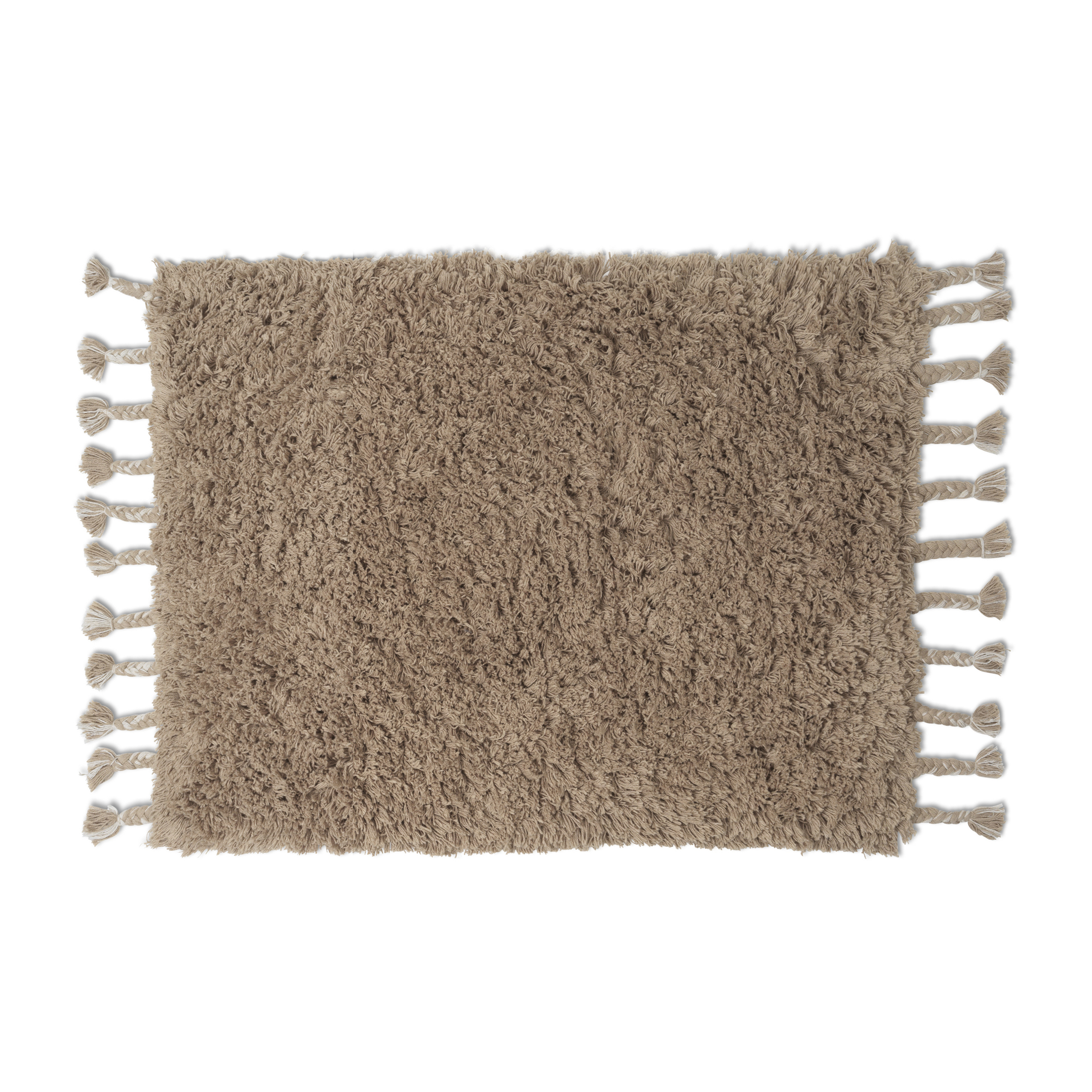 Amass long pile matta 70x50 cm, White Pepper – Ferm Living – beige mattor