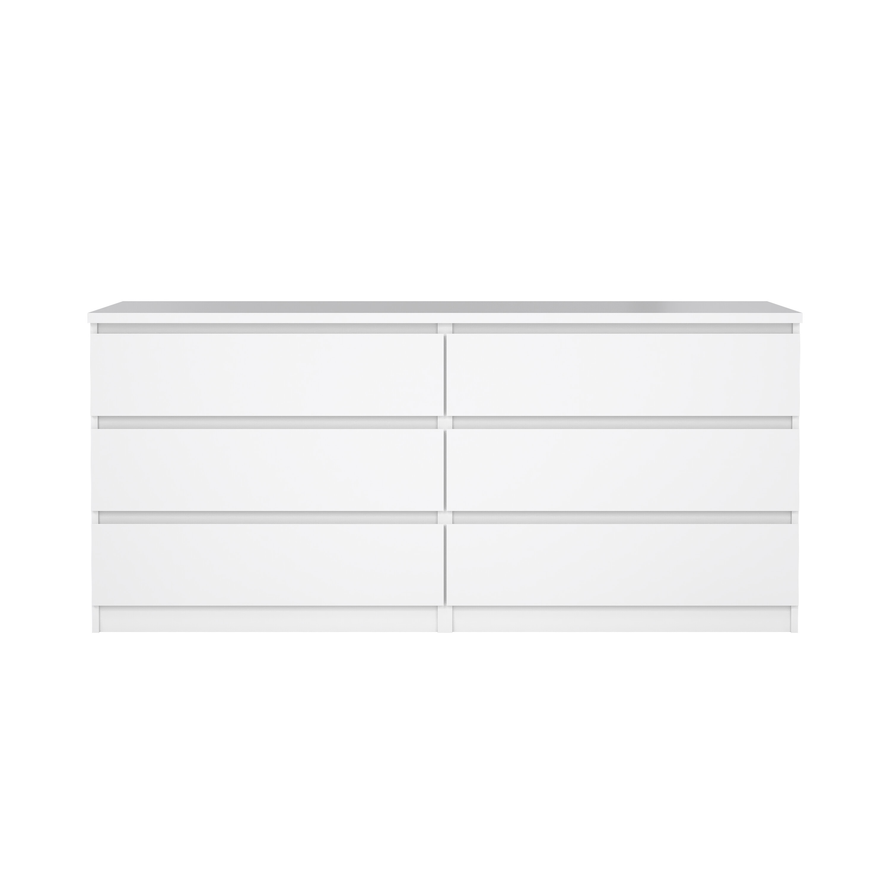TVILUM Naia Byrå - Vit Högglans Trä, med 6 Lådor – Tvilum – high gloss white byråar