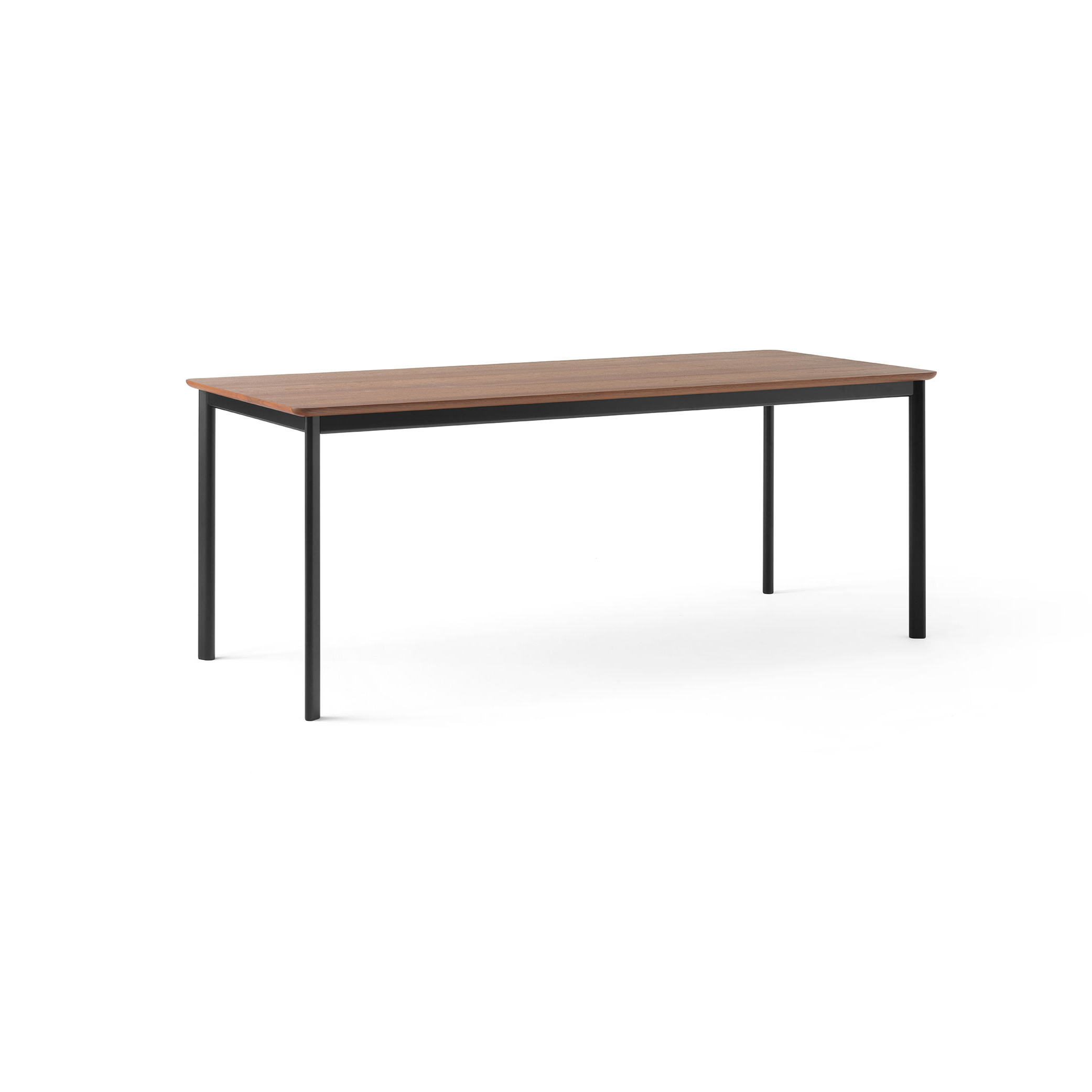 Drip HW116 matbord 83x193 cm, Black frame-clear lacq. walnut – &Tradition – brun matbord