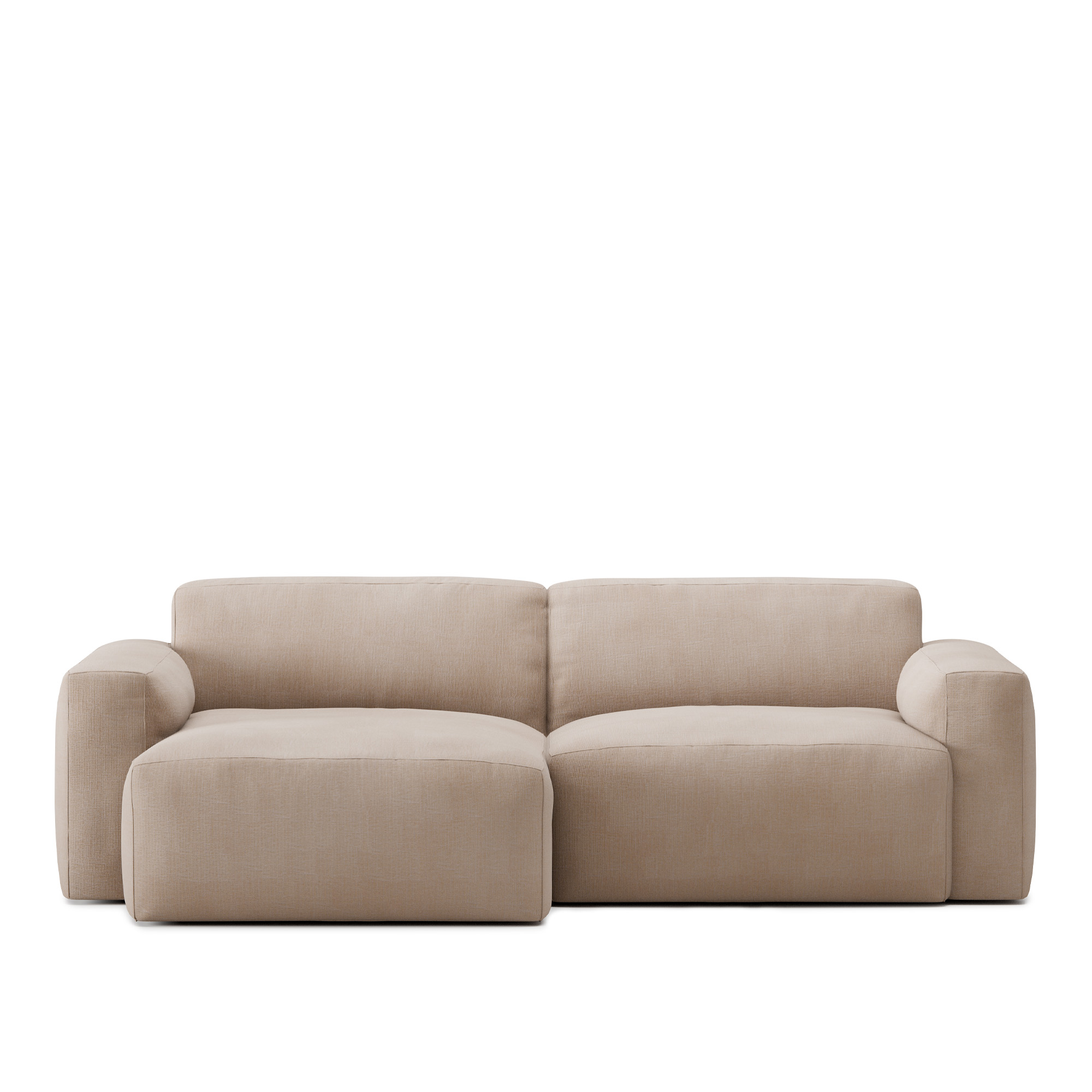 Brick 2-Seater Chaise Lounge Left – NO GA – shadow beige soffor