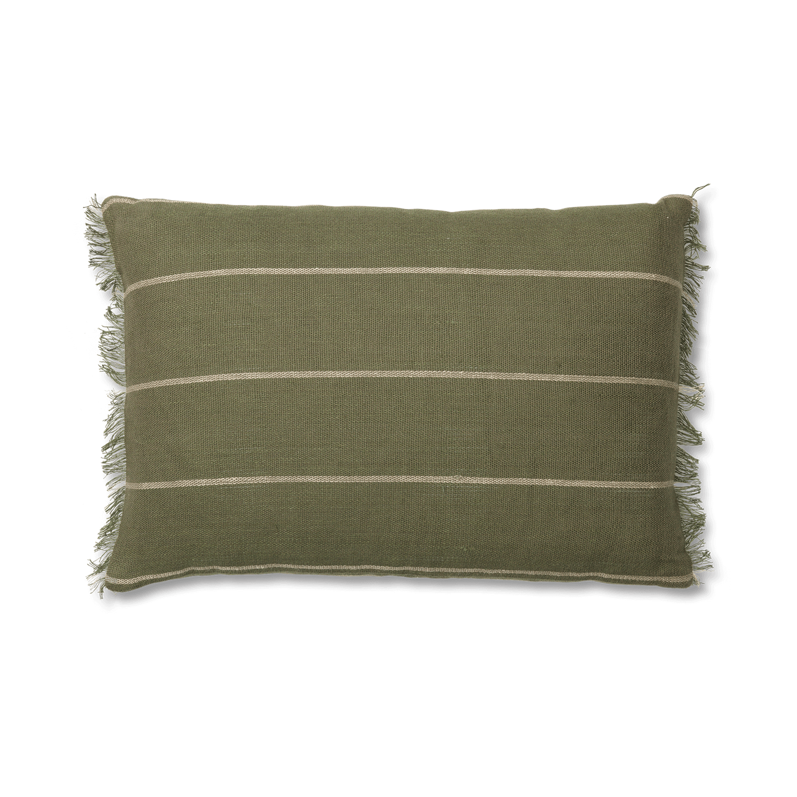 Calm kuddfodral 40x60 cm, Olive-Off-white – Ferm Living – grön pillowcases