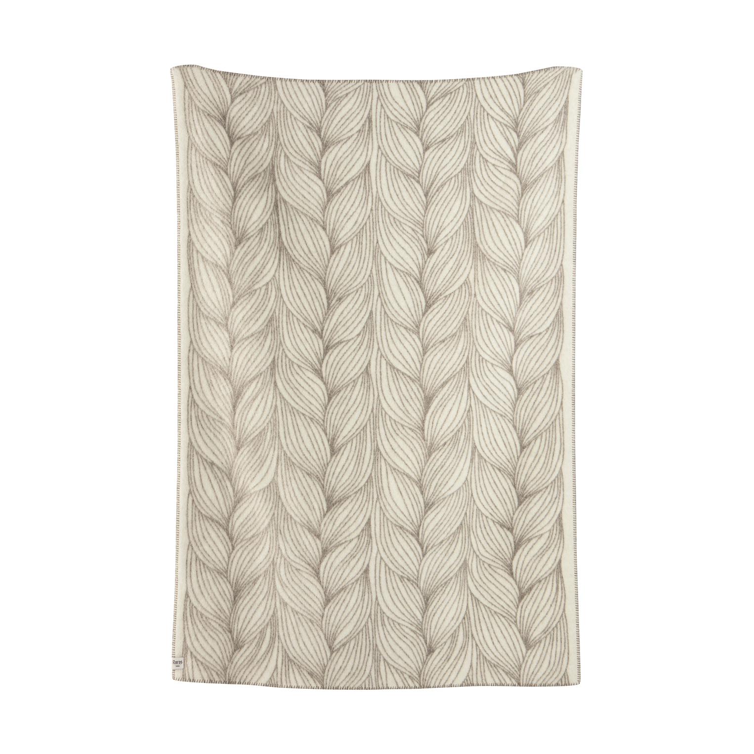 Naturpledd filt 135x200 cm, Flette – Røros Tweed – grå filtar