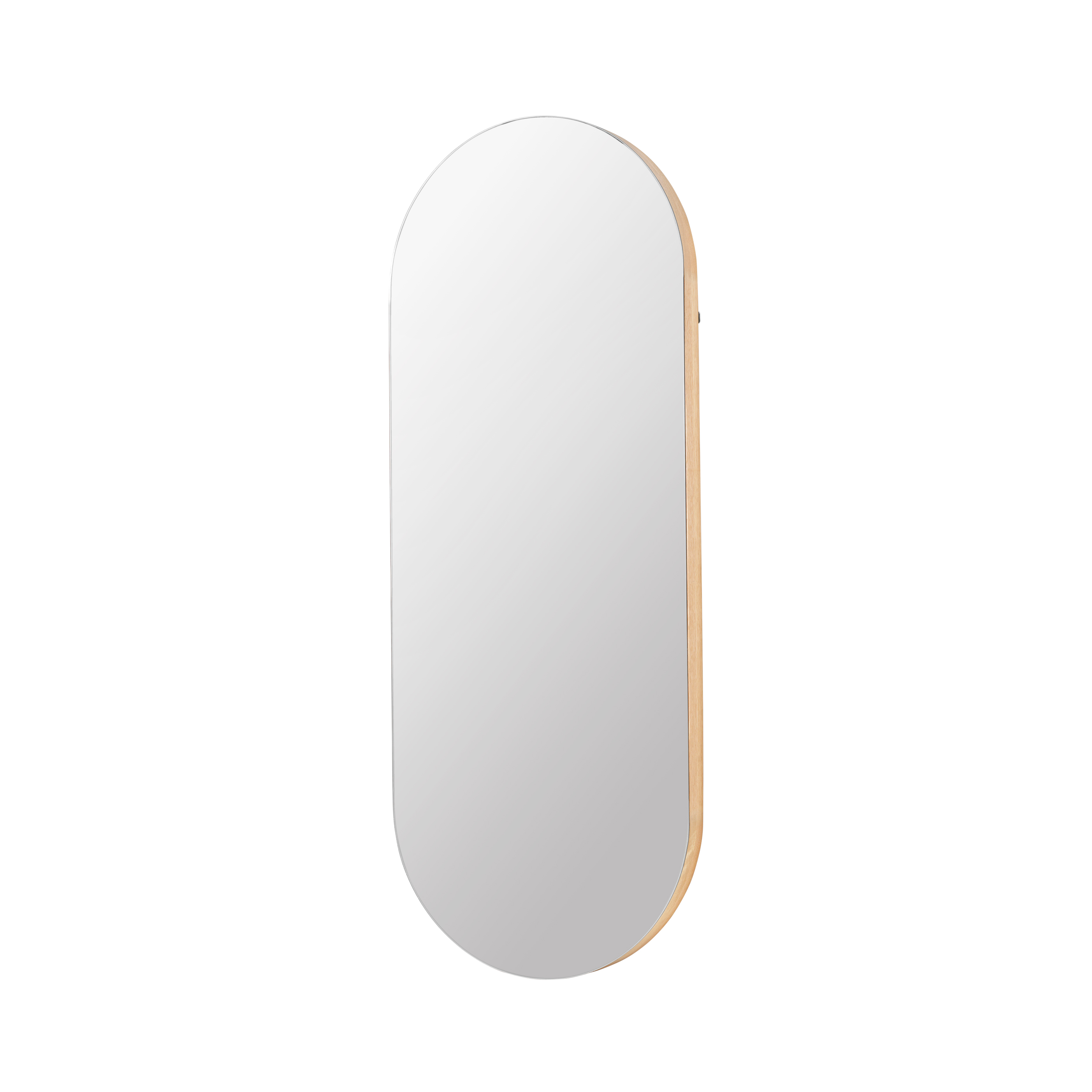 BROSTE COPENHAGEN Oval Alva Väggspegel - Spegelglas och Naturlig Ek (62 x 158 cm) – Broste Copenhagen – natur mirrors