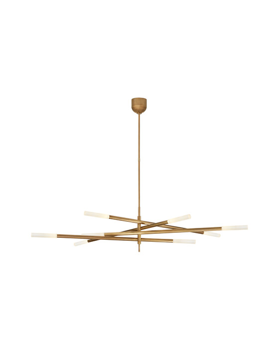 Rousseau Grande 8L takkrona mässing – Visual Comfort – gul chandeliers