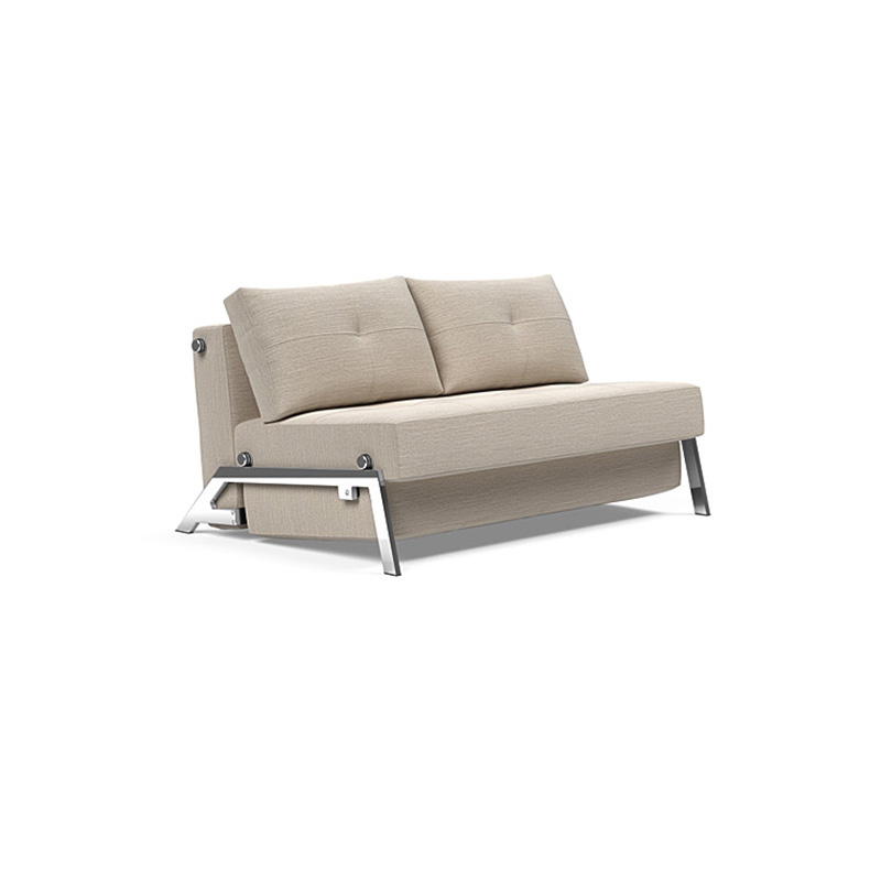 Cubed 02 140cm – innovation – linen (beige, brushed steel soffor