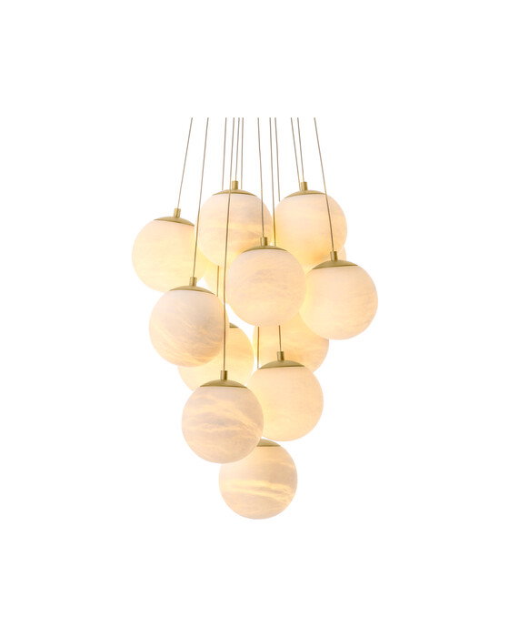 Sphinx taklampa alabaster – Eichholtz – gul chandeliers