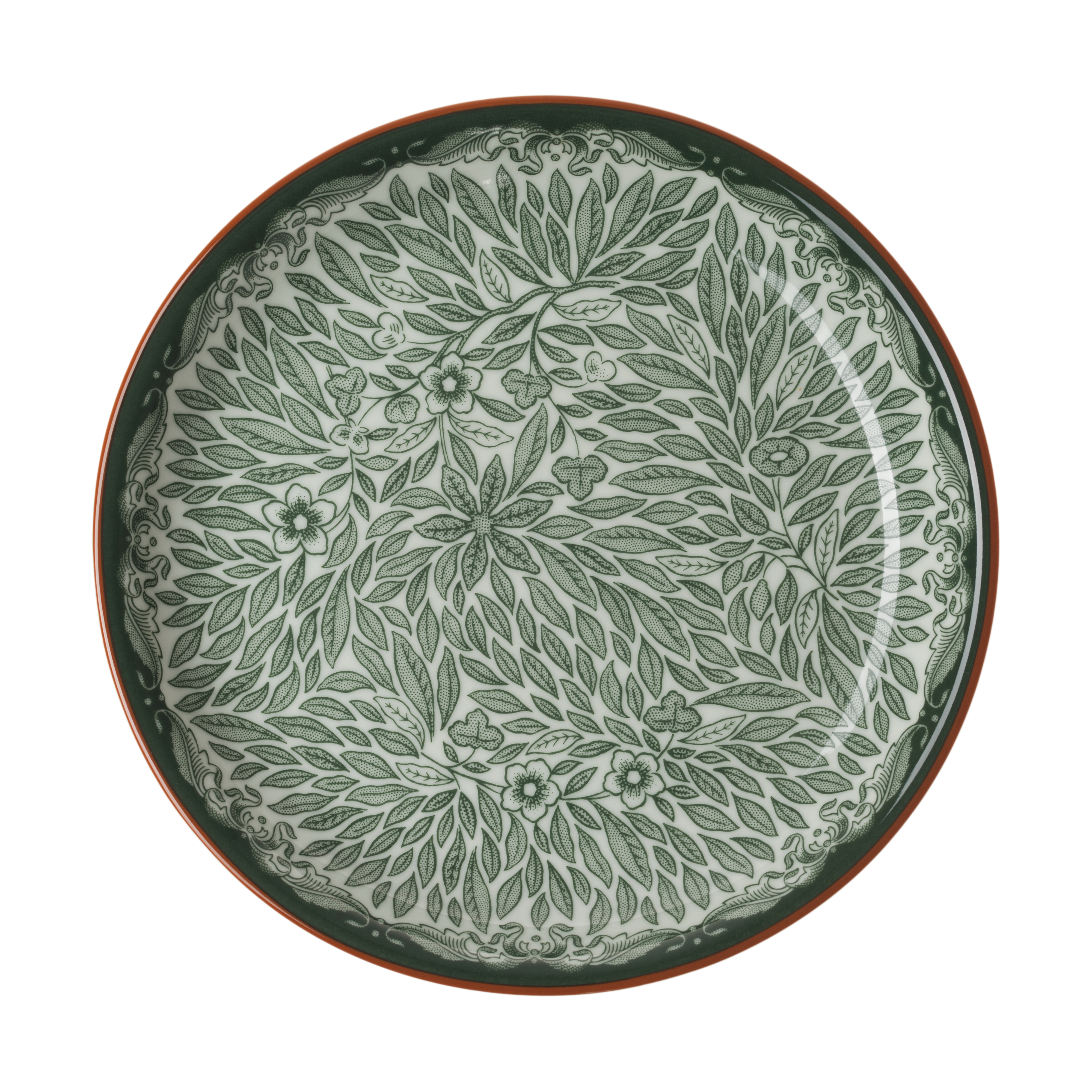 Ostindia Floris assiett Ø16 cm, Grön – Rörstrand – grön plates
