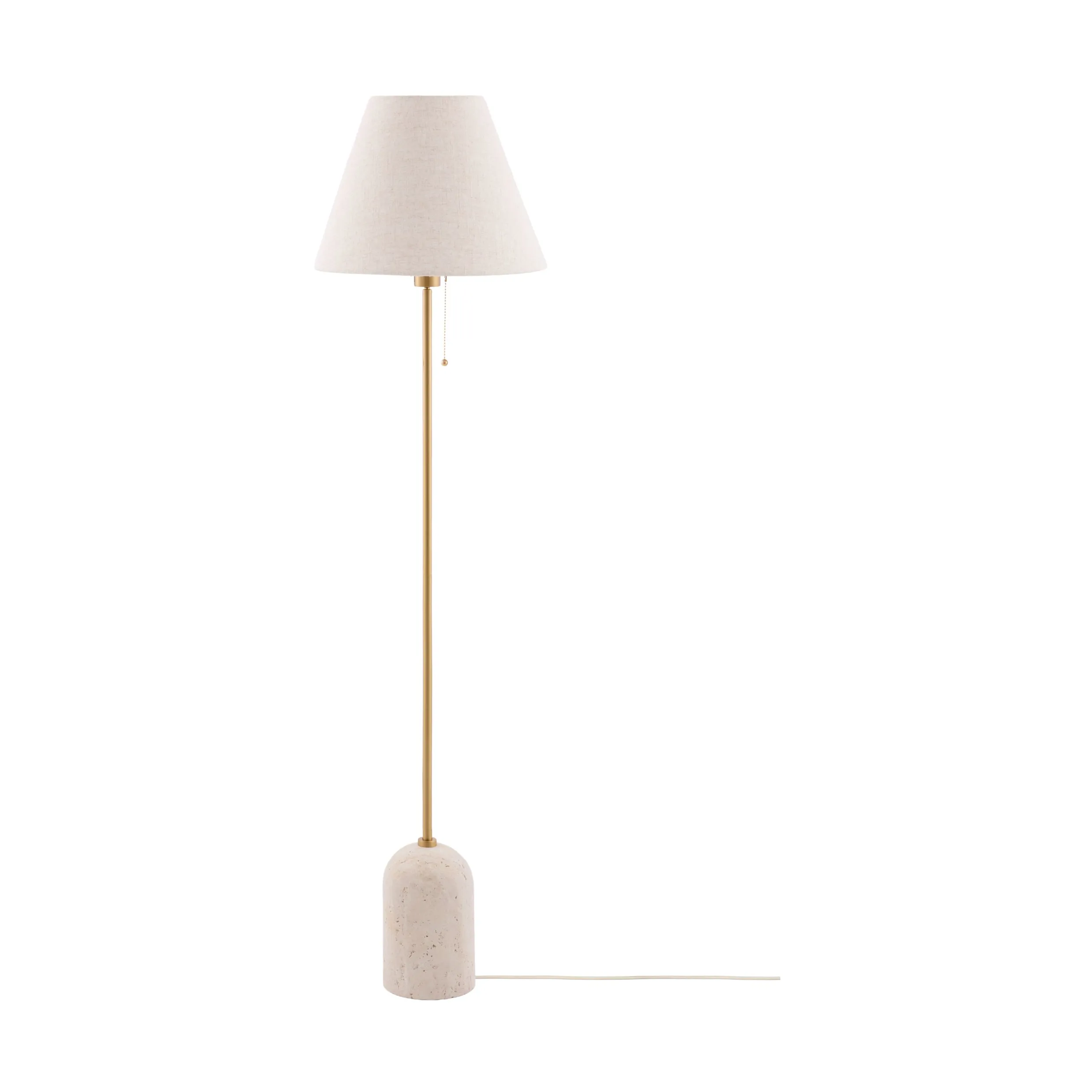 Gino golvlampa, Beige travertine – Globen Lighting – beige golvlampor