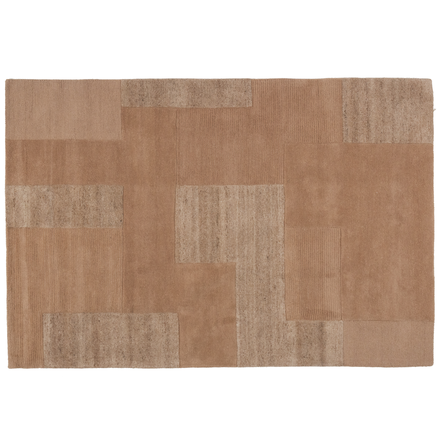 WOOOD Noven matta, rektangulär - sandfärgad ull/bomull (170x240) – WOOOD – cotton (sand, wool/cotton mattor