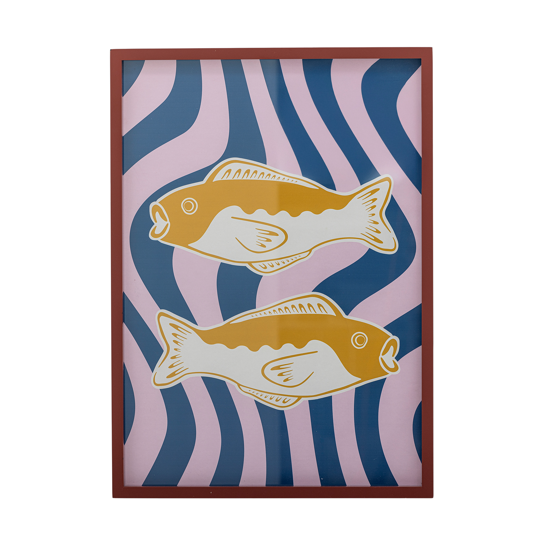 Remy illustration med ram 50x70 cm, Rose – Bloomingville – rosa tavelramar