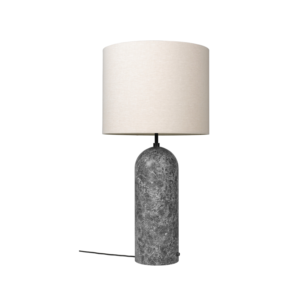 Gravity XL golvlampa, grå marmor/vit, low – GUBI – grå golvlampor