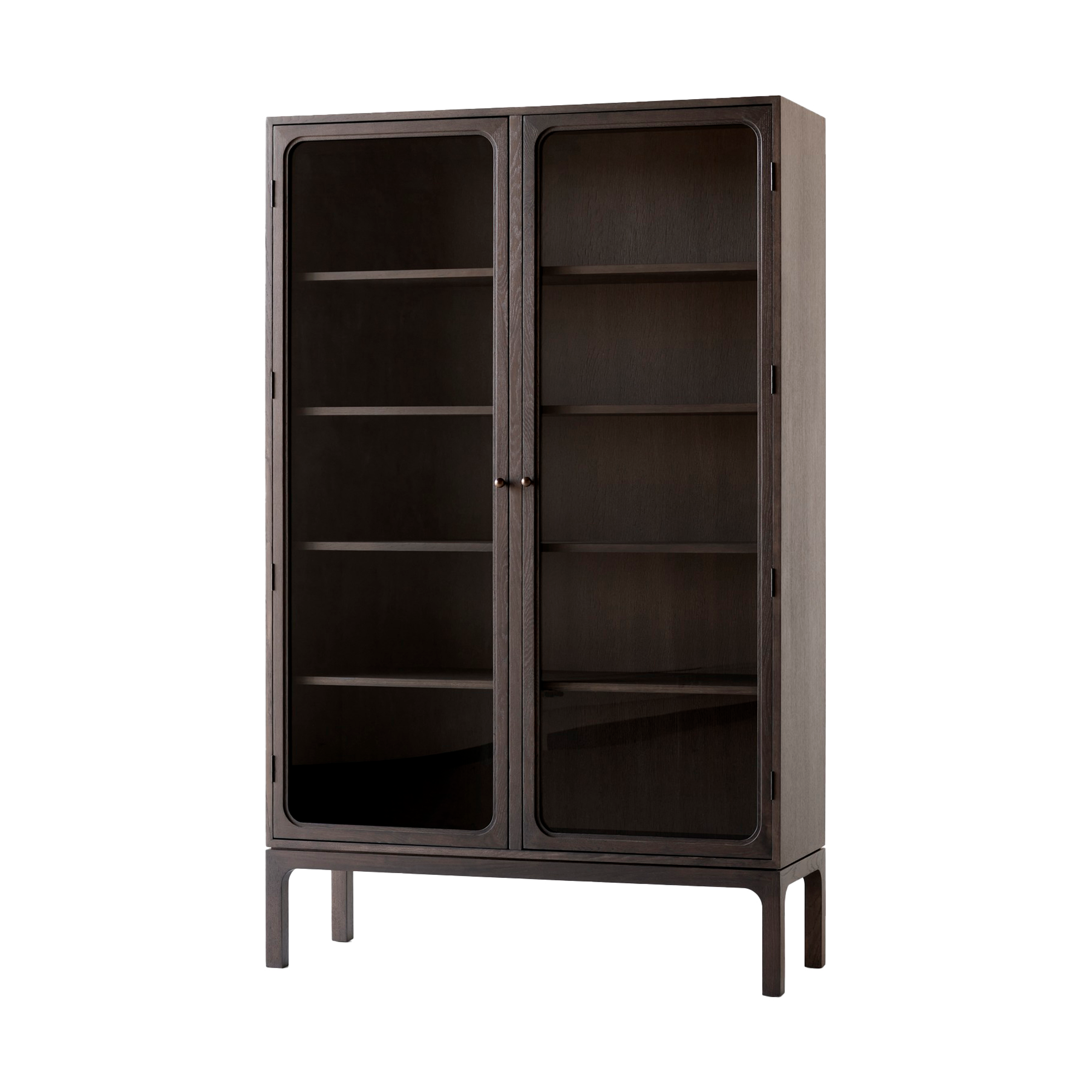 Trace SC88 vitrinskåp 120x192x40 cm, Dark stained oak – &Tradition – brun display cabinets
