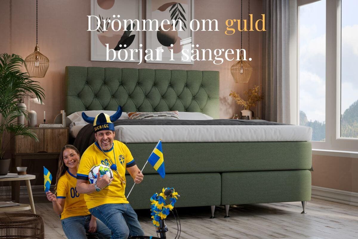 Royal Lyx Kontinentalsäng med Gavel – Sangfabriken – grön sängar