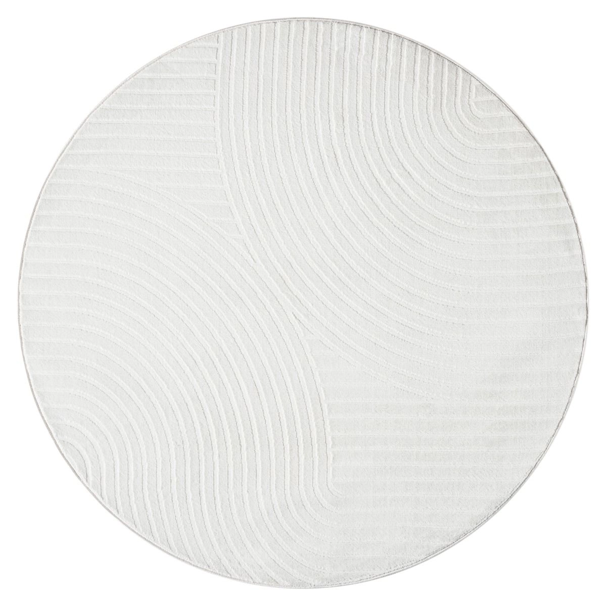 Rund Bella Spin Offwhite – Se Mattor – off-white mattor