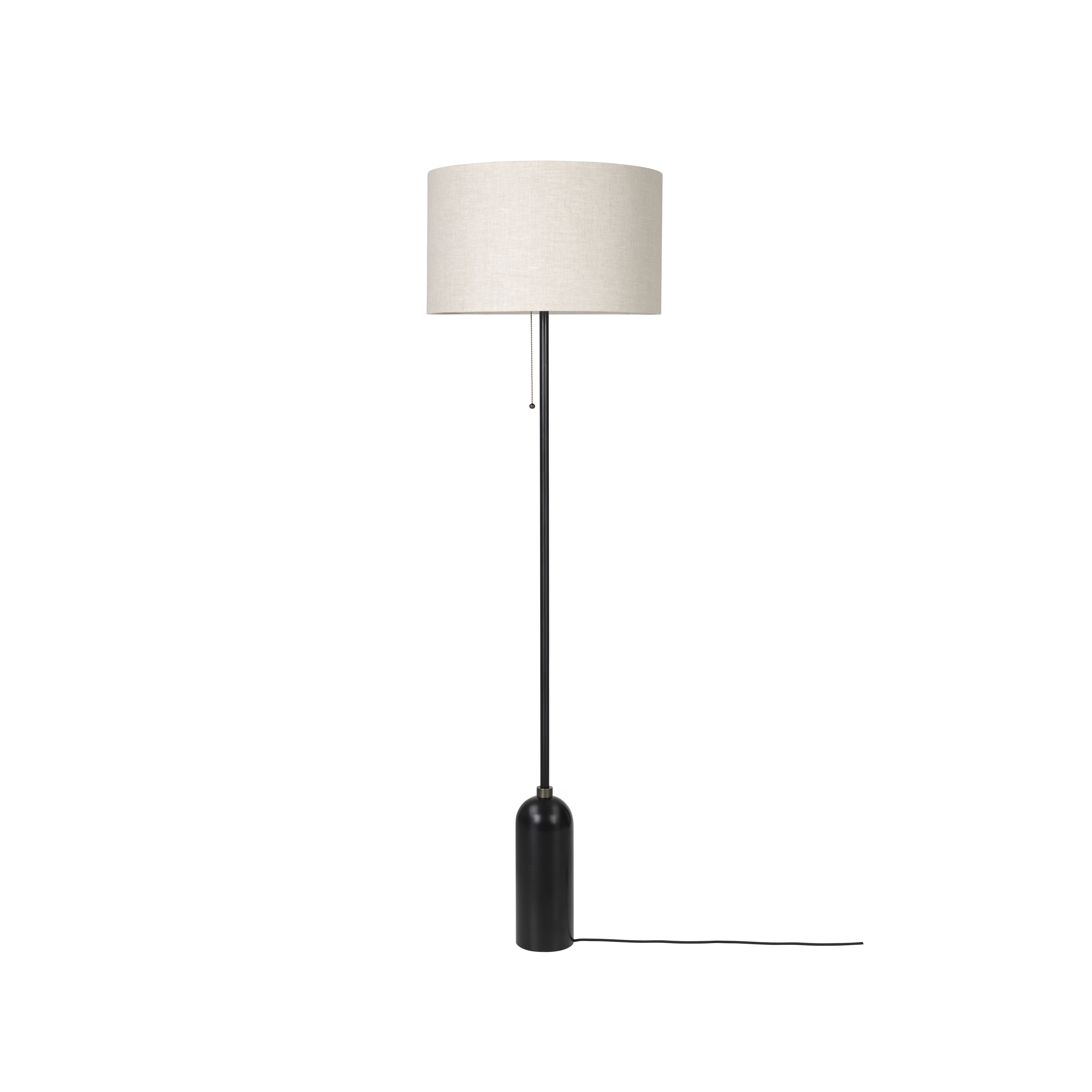 Gravity golvlampa, svart stål/canvas – GUBI – svart golvlampor