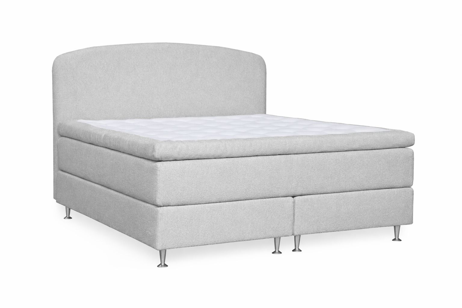 Oslo Lyx Sängpaket Kontinentalsäng Curved Sänggavel Drömvik – Drömvik – textile fabric (gray, metal sängar
