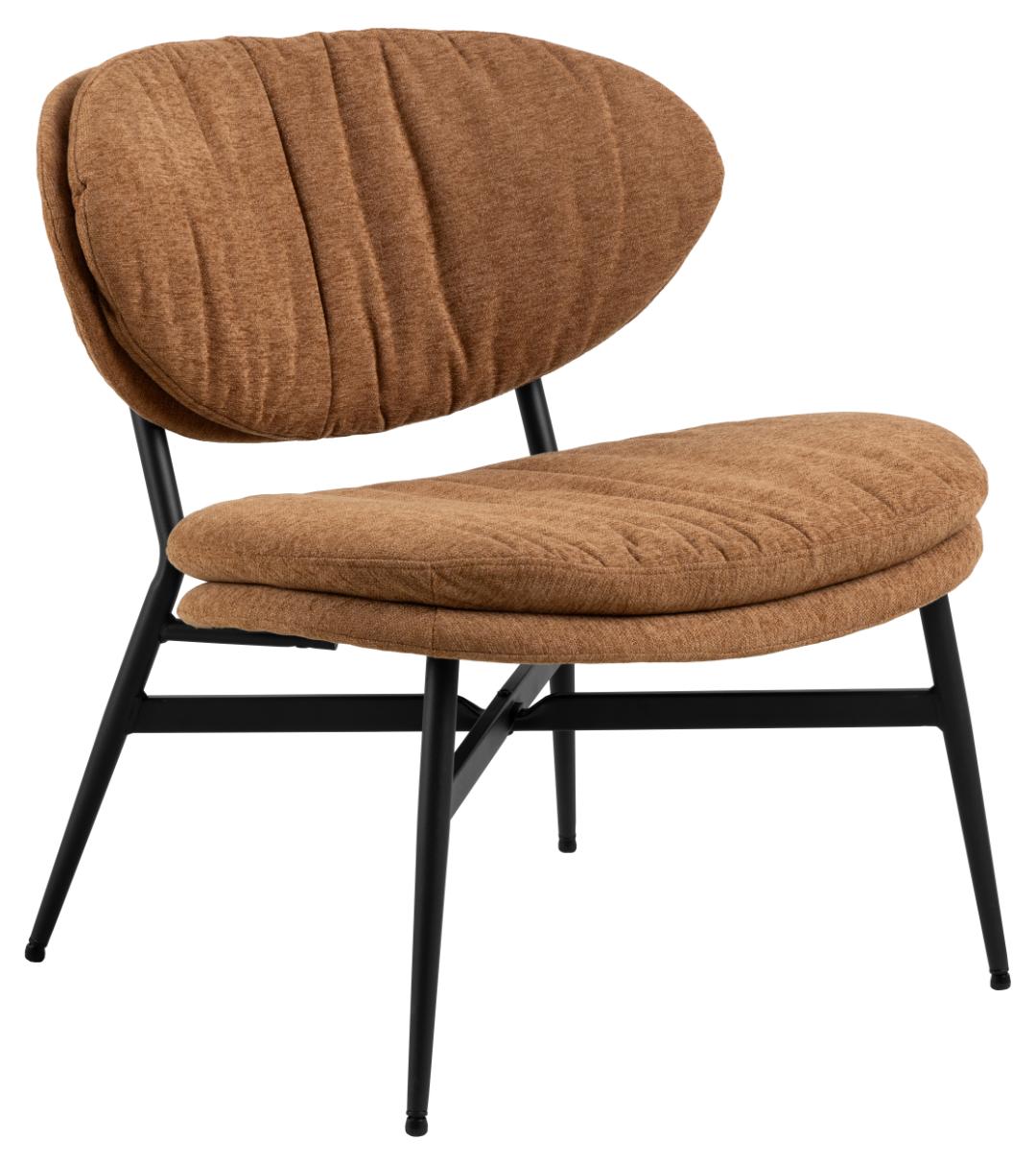 ACT NORDIC Burma loungefåtölj - terrakottatyg och mattsvart stål – Act Nordic – terracotta fabric lounge chairs