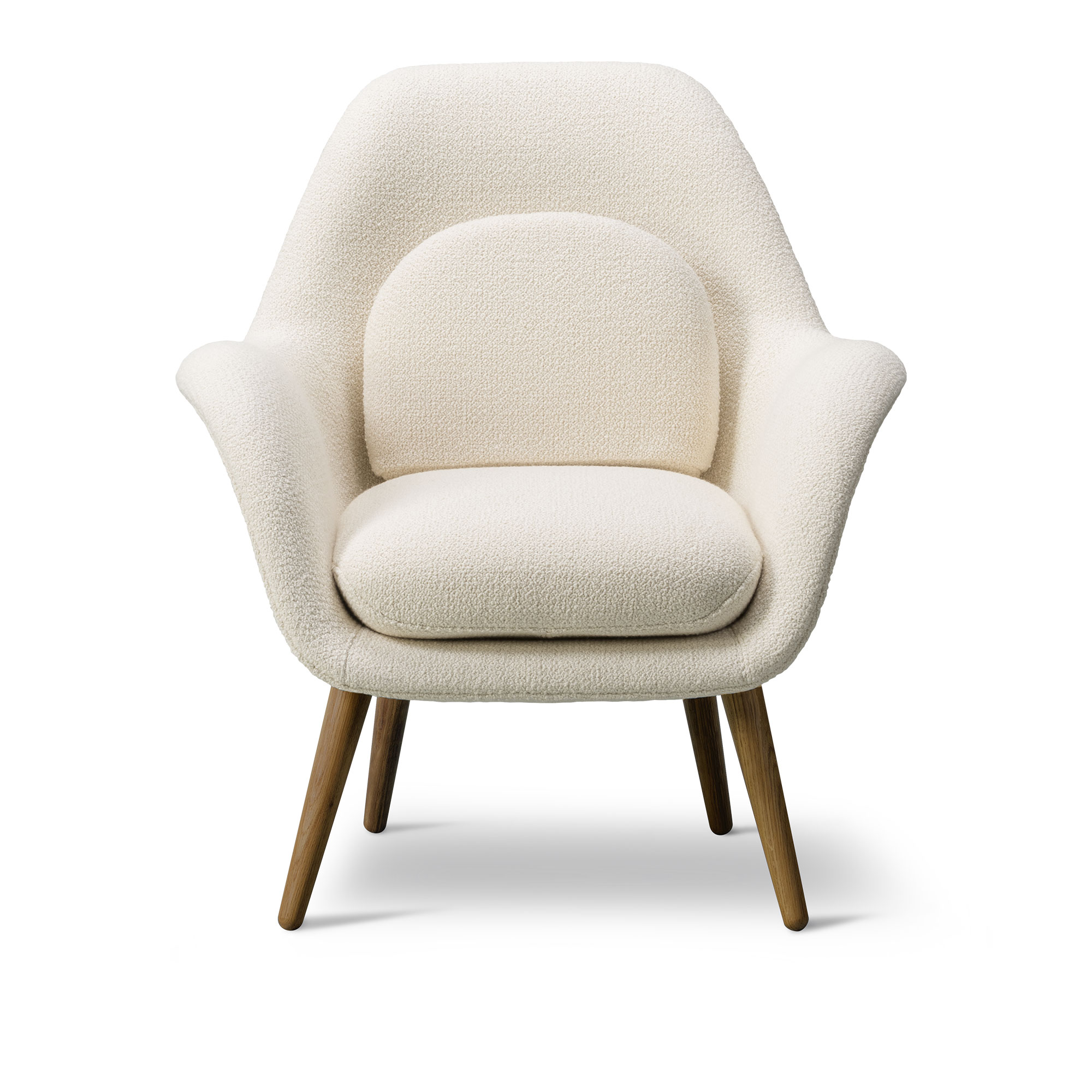 Swoon Petit fåtölj lackad valnöt – Fredericia Furniture – grön fåtöljer