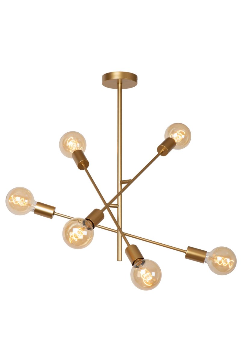 Lester Ø60 plafond – Lucide – brass (gold, glass plafonder