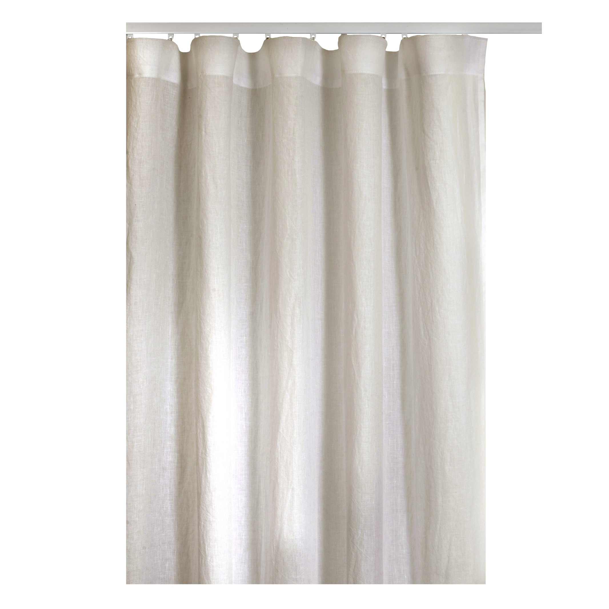 Twilight gardin med veckband 280x290 cm, Fog – Himla – beige curtains