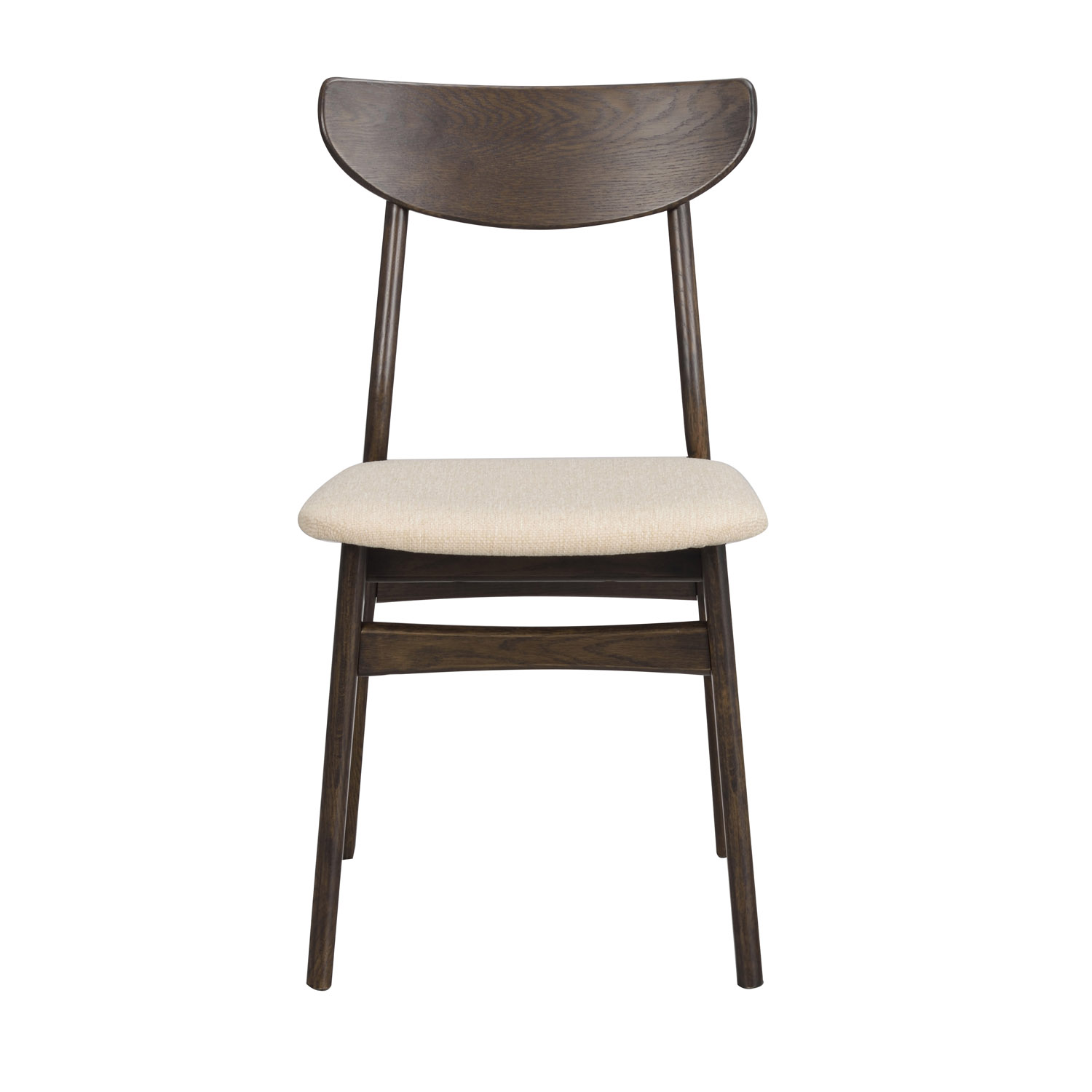 ROWICO Rodham matbordsstol - beige tyg och brun ek – Rowico Home – brun matstolar