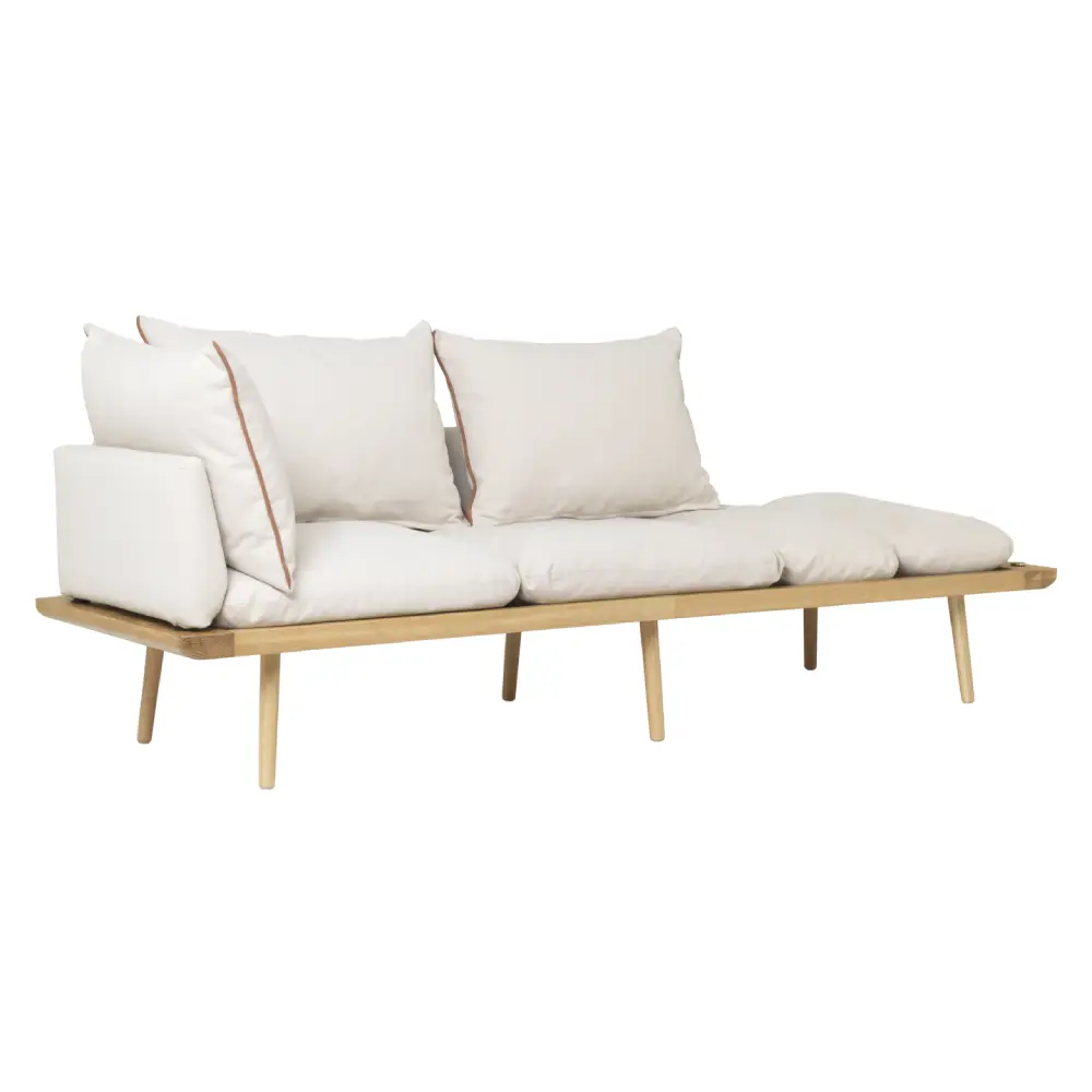 Lounge Around 3-sits soffa Oak/White Sands – Umage – vit soffor