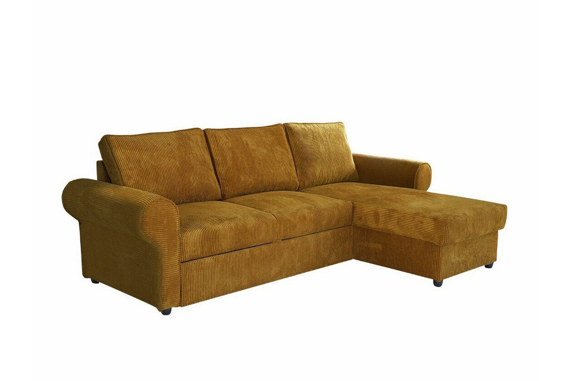 Midfeld 3-sits Hörnbäddsoffa – mustard yellow modular sofas
