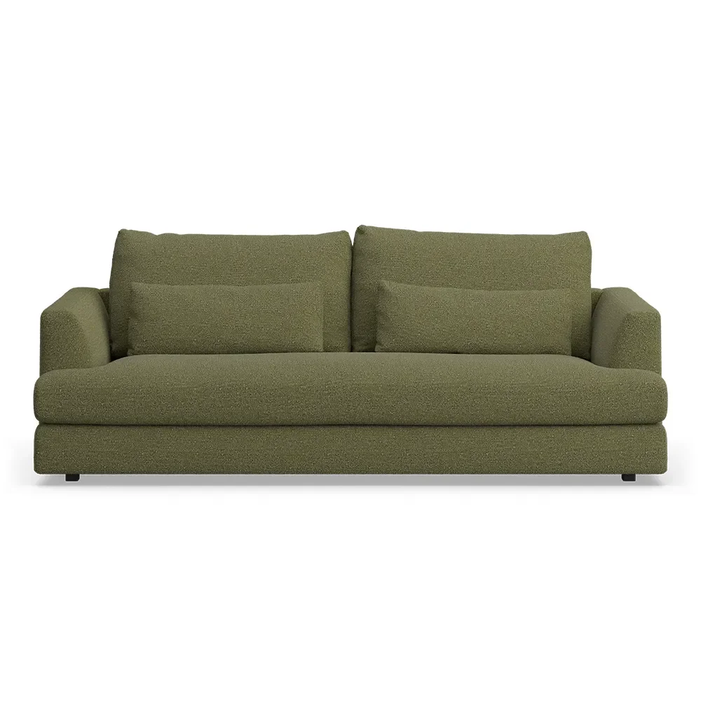 Eden 3-Sits Soffa Kat B – Furninova – bouclé fabric (green, plastic/metal soffor