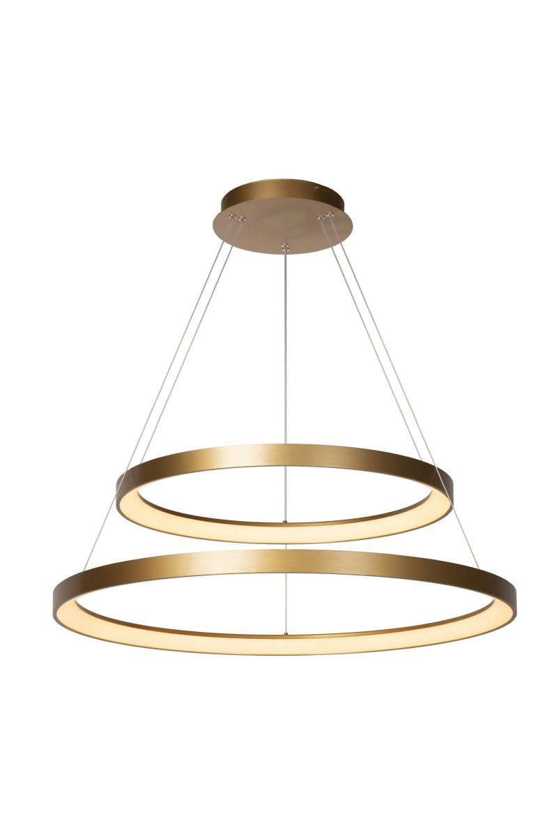 Vidal Ø78 taklampa – Lucide – mässing pendant lamps