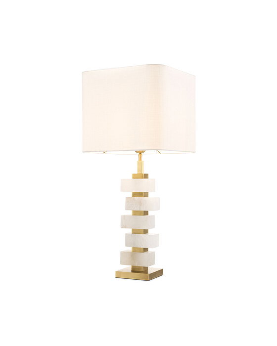 Amber bordslampa mässing – Eichholtz – gul bordslampor
