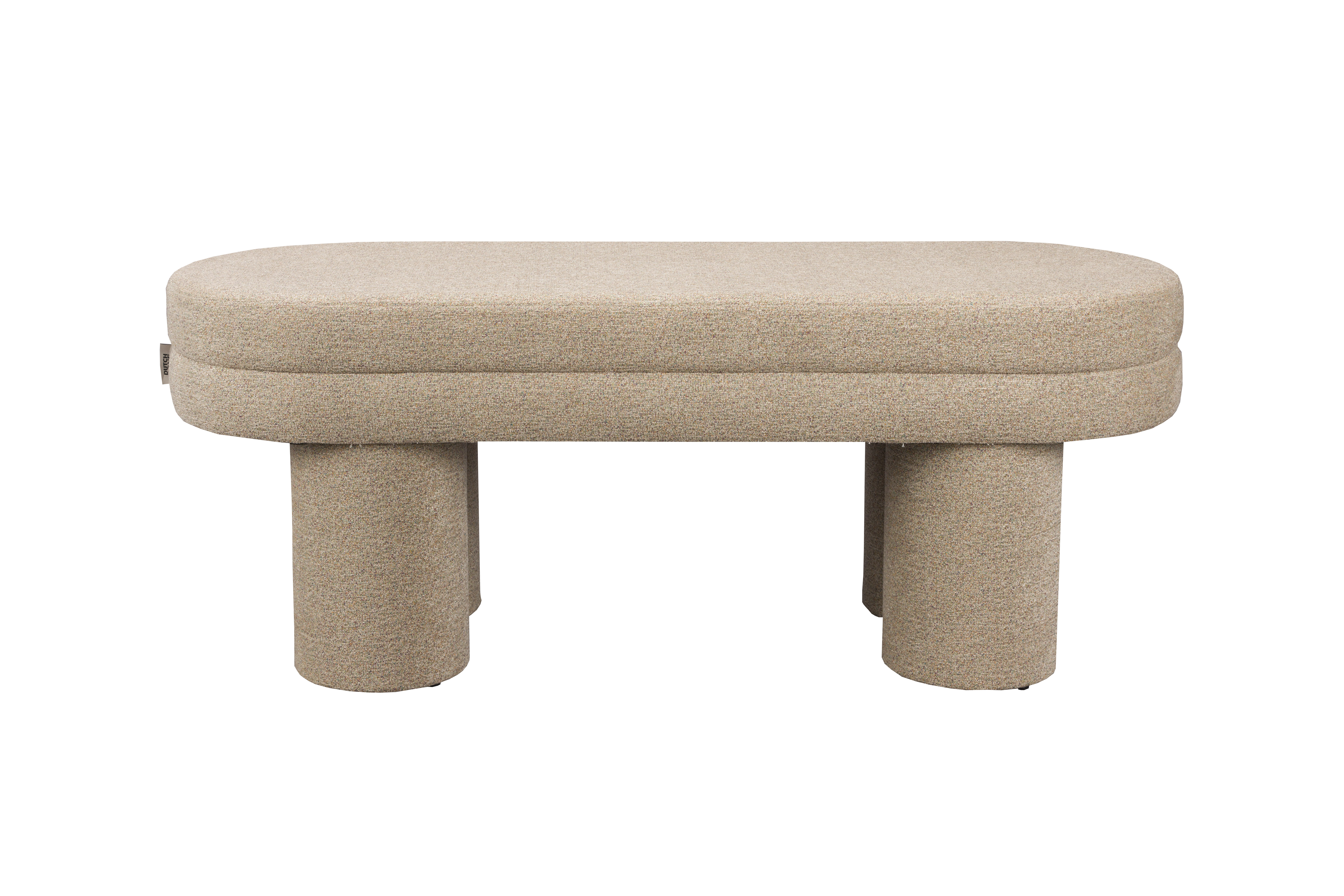 DUTCHBONE Bänk Ormbunke Beige – Dutchbone – bouclé fabric benches