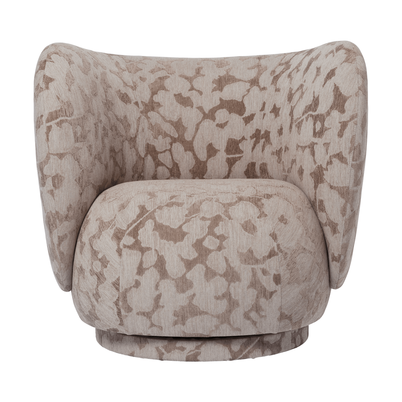 Rico lounge chair fåtölj swivel, Cilla-Taupe – Ferm Living – beige lounge chairs
