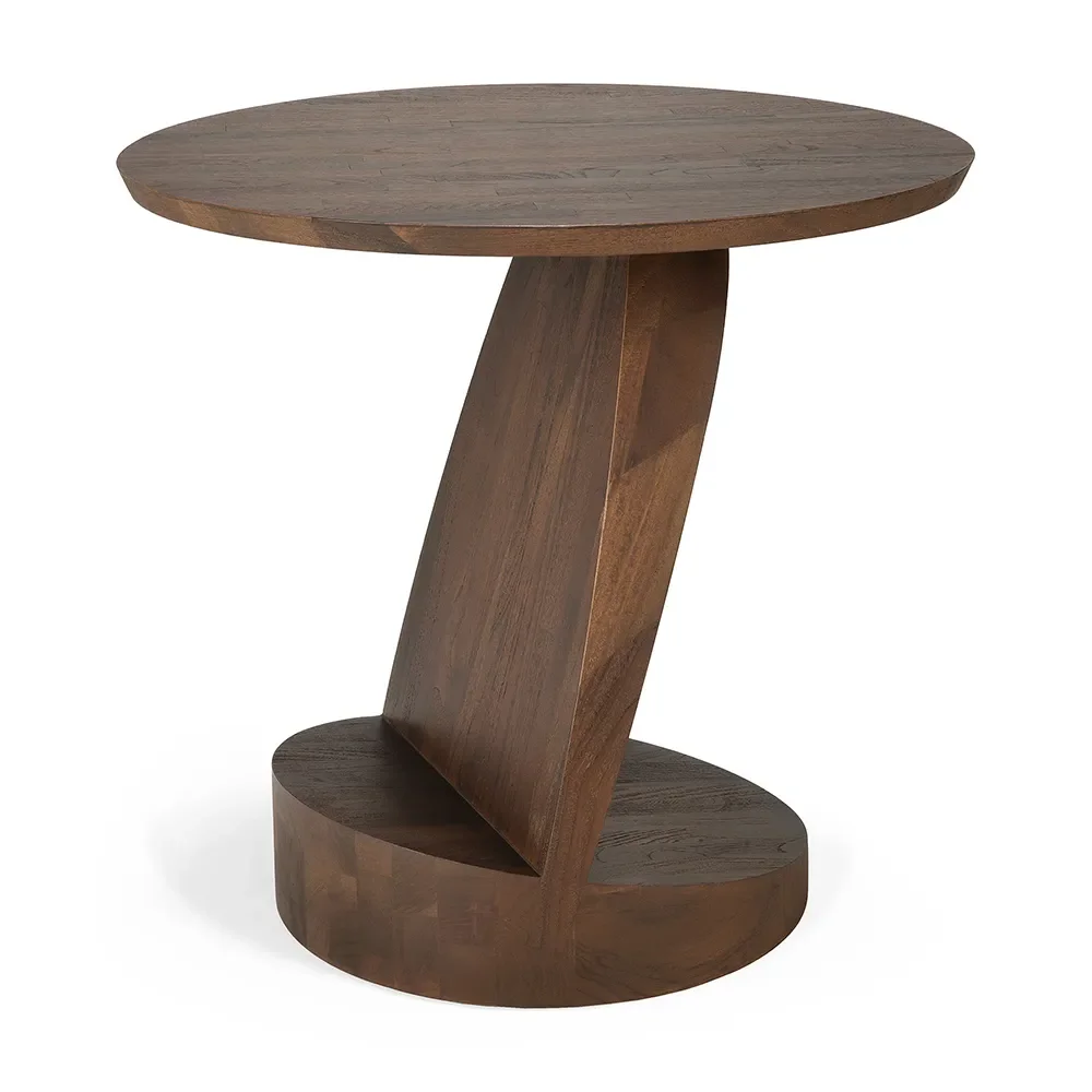 Oblic Sidobord Brunlackad teak – Ethnicraft – brun side tables