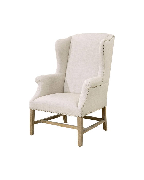 Luton öronlappsfåtölj linne sand – Artwood – linen sand fåtöljer