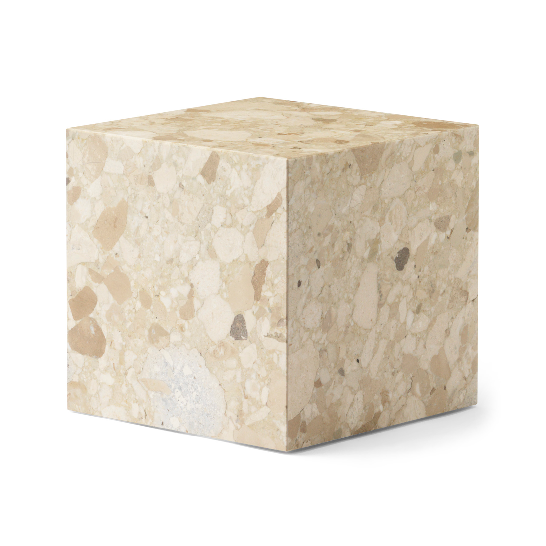 Plinth Cubic piedestal 40x40 cm, Kunis Breccia – Audo Copenhagen – beige skåp