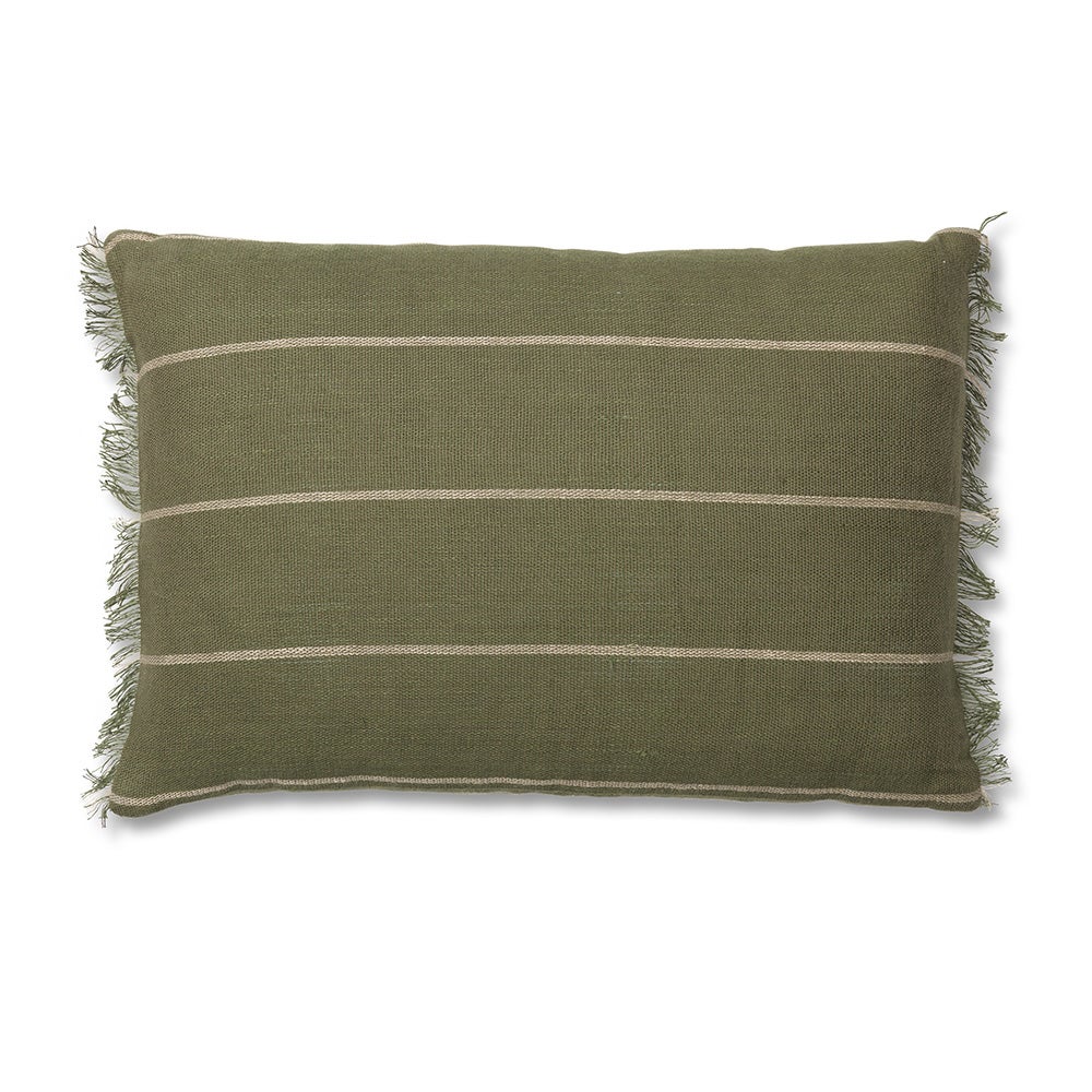 Calm Kuddfodral 60x40 - Olive/Off-white – Ferm Living – grön cushion covers
