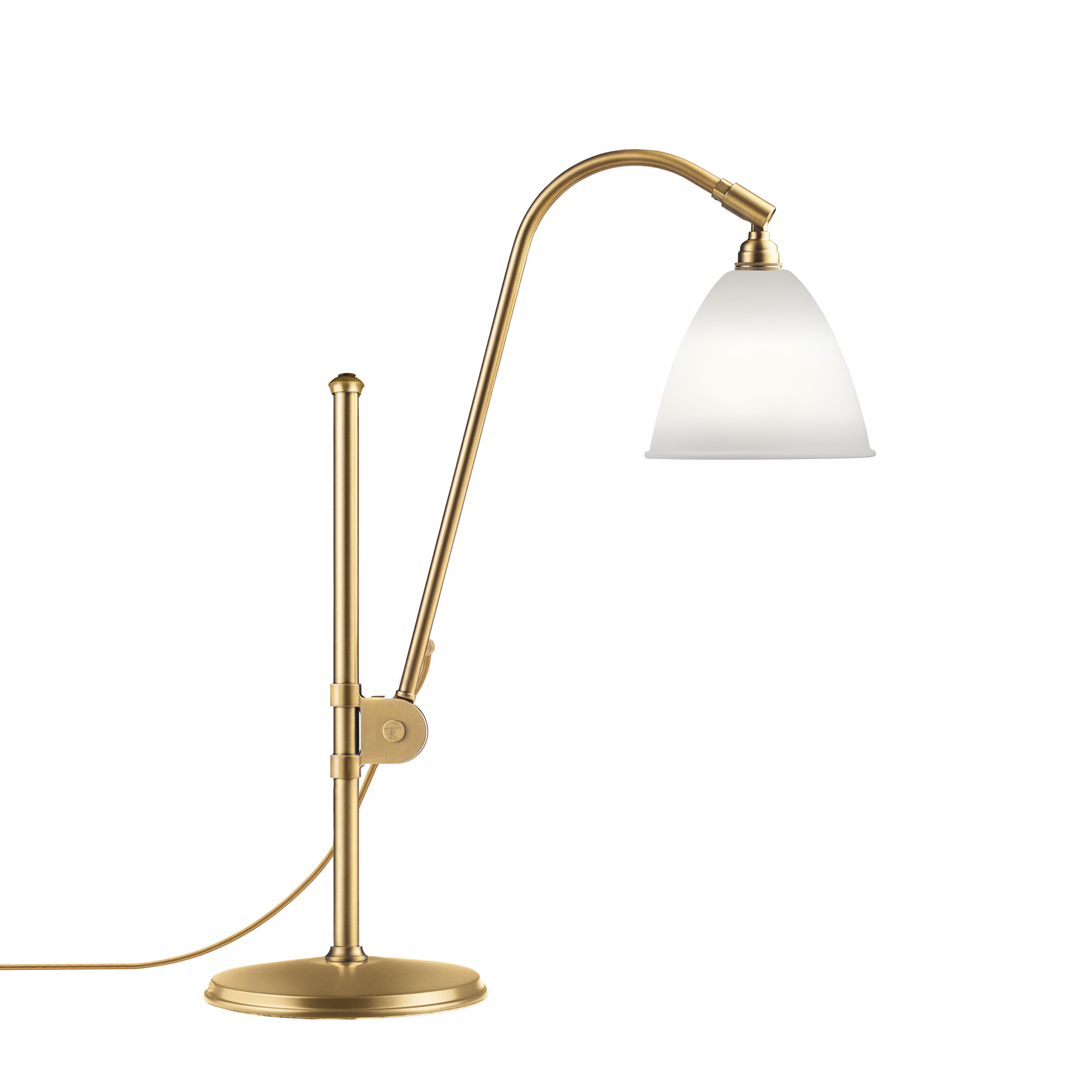 Bestlite BL1 bordslampa, benporslin-mässing – GUBI – vit bordslampor