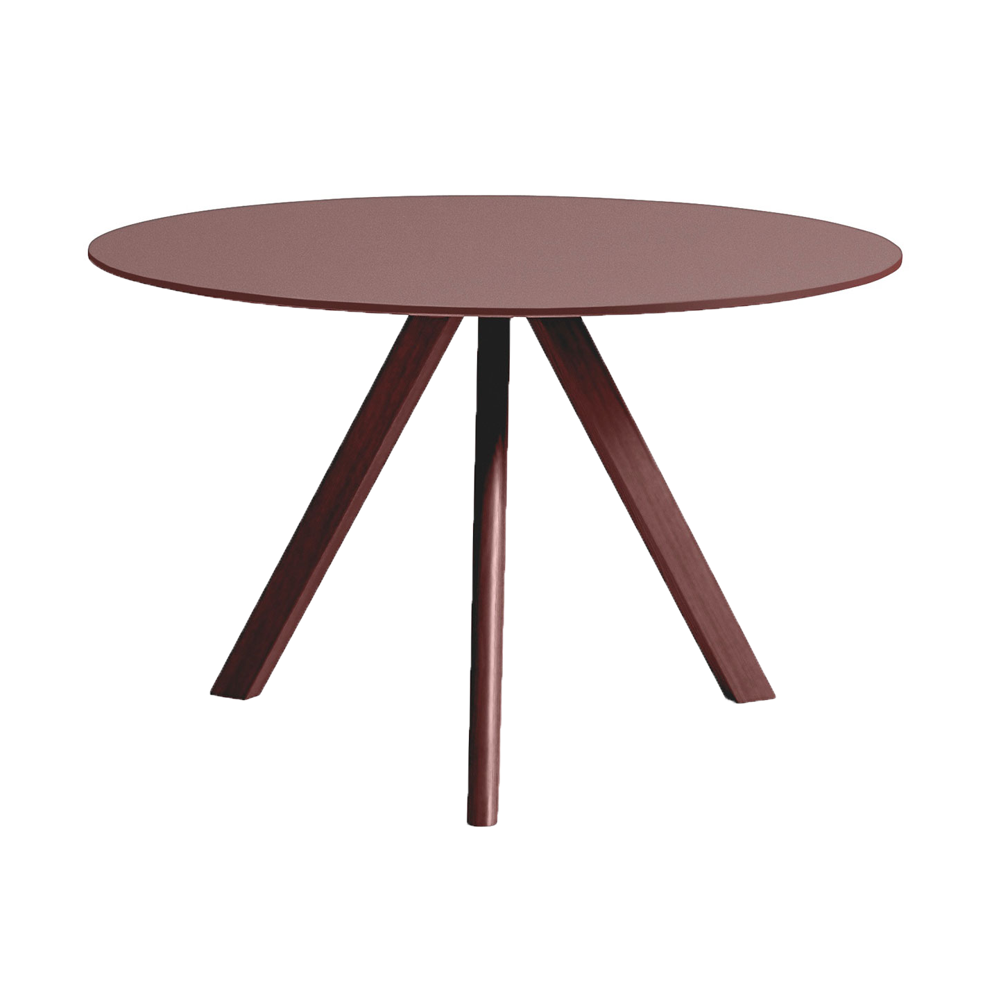 CPH20 2.0 matbord Ø120 cm, Burgundy linoleum-bordeaux – HAY – röd matbord