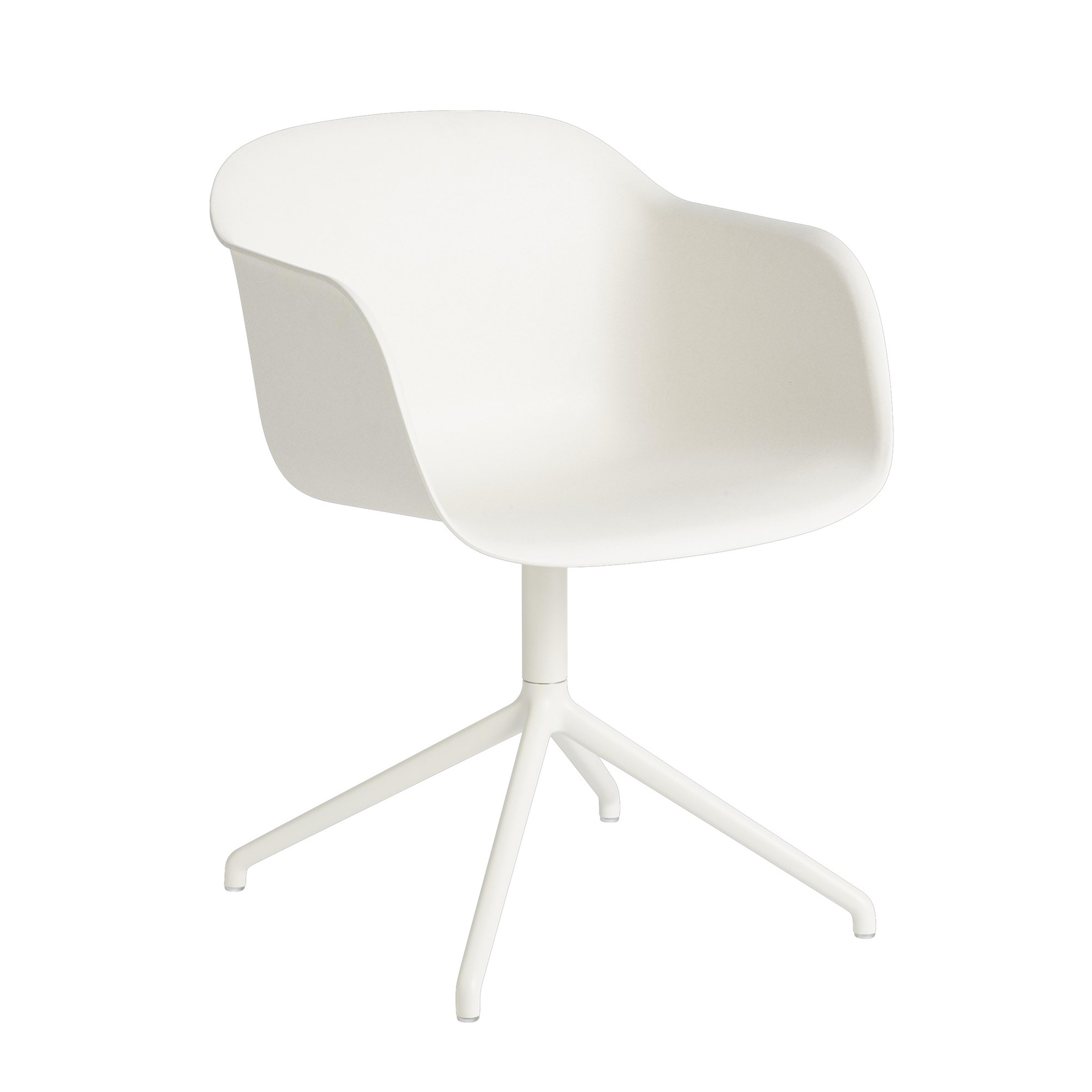 Fiber armchair swivel base kontorsstol, Natural white (plastic) – Muuto – vit skrivbordsstolar