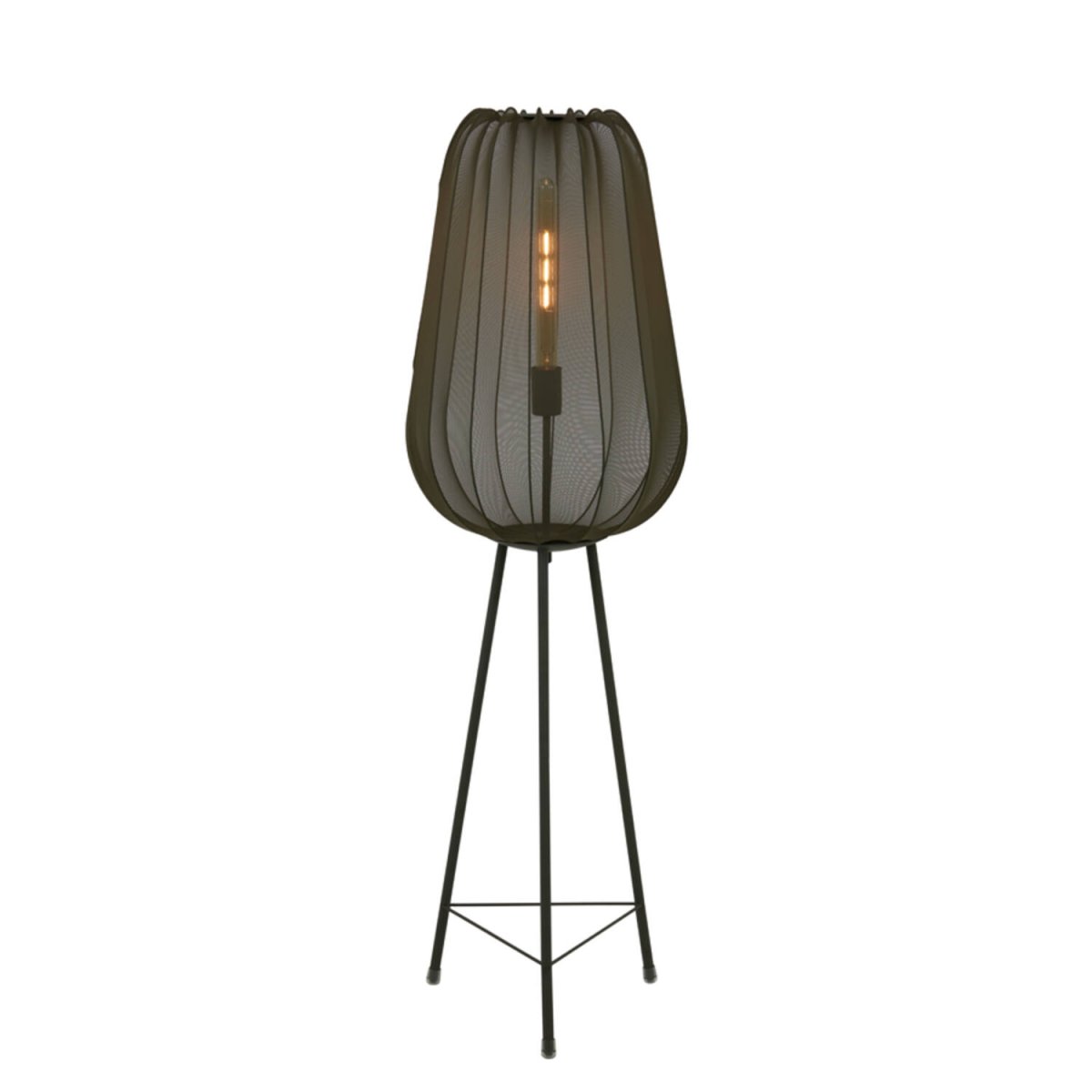 Plumeria golvlampa – Light & Living – metal (black, textile mesh golvlampor