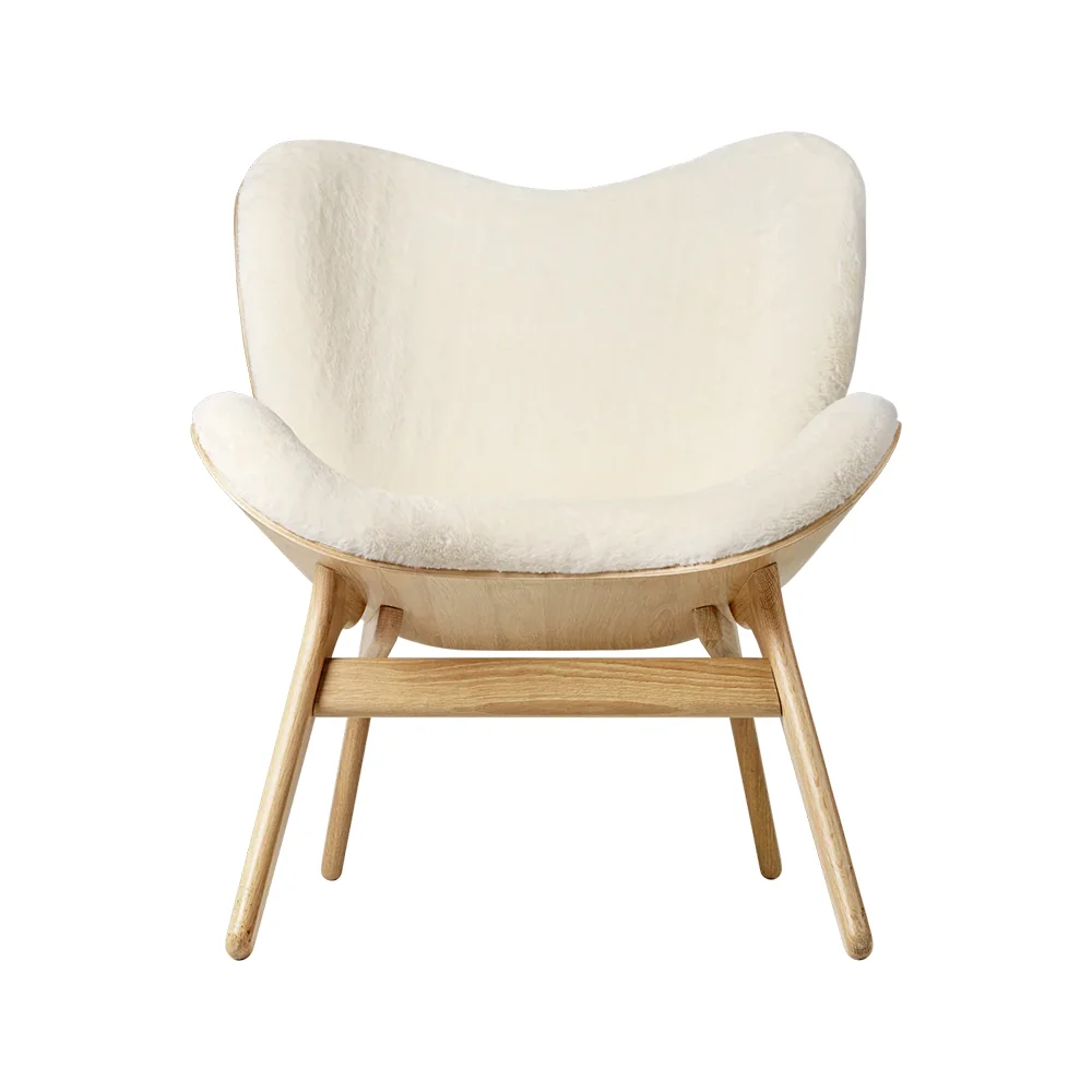 A Conversation Piece Loungestol Oak/Teddy White – Umage – vit lounge chairs