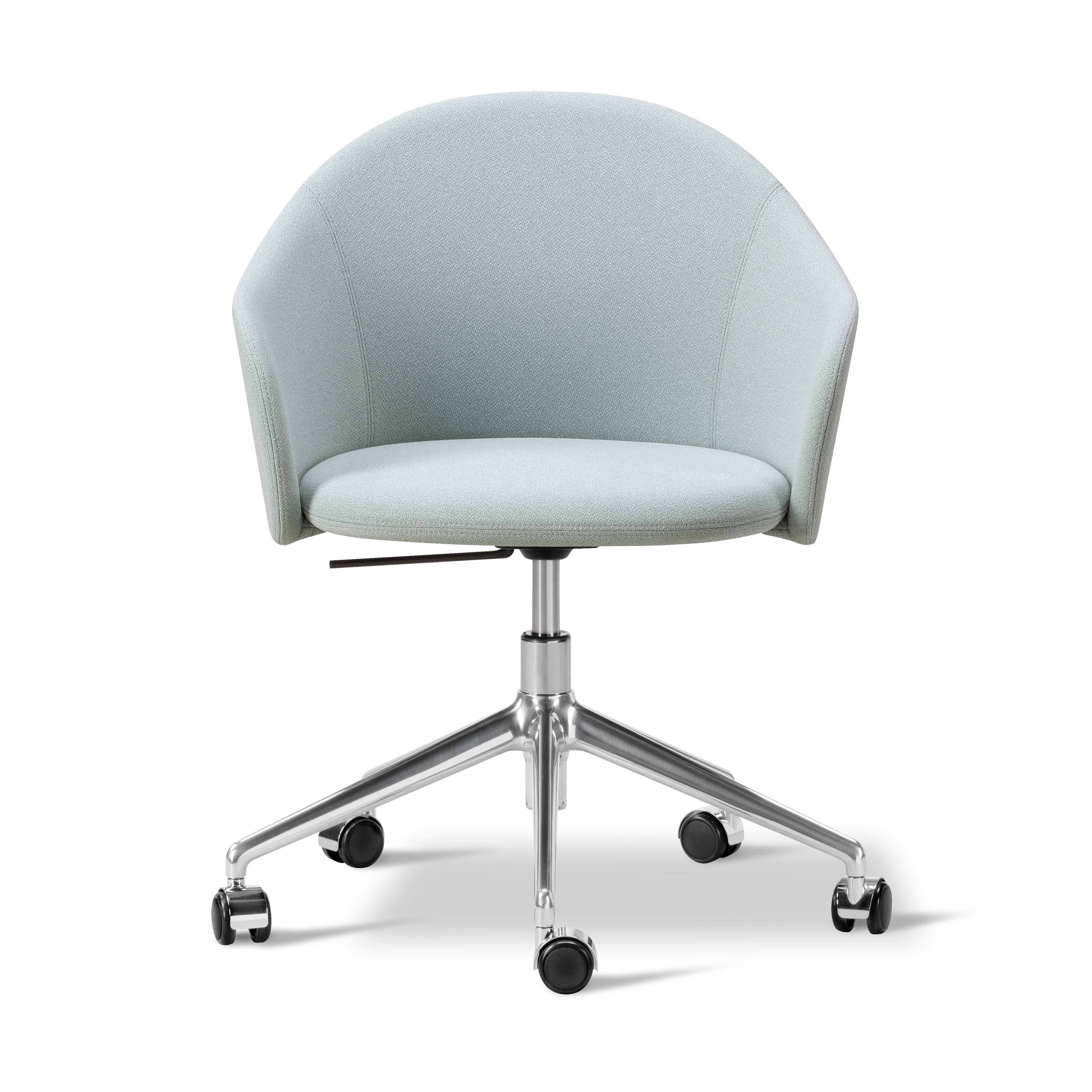 Gomo Armchair kontorsstol swivel base 5-star, Mylla 811-polerad aluminium – Fredericia Furniture – blå skrivbordsstolar