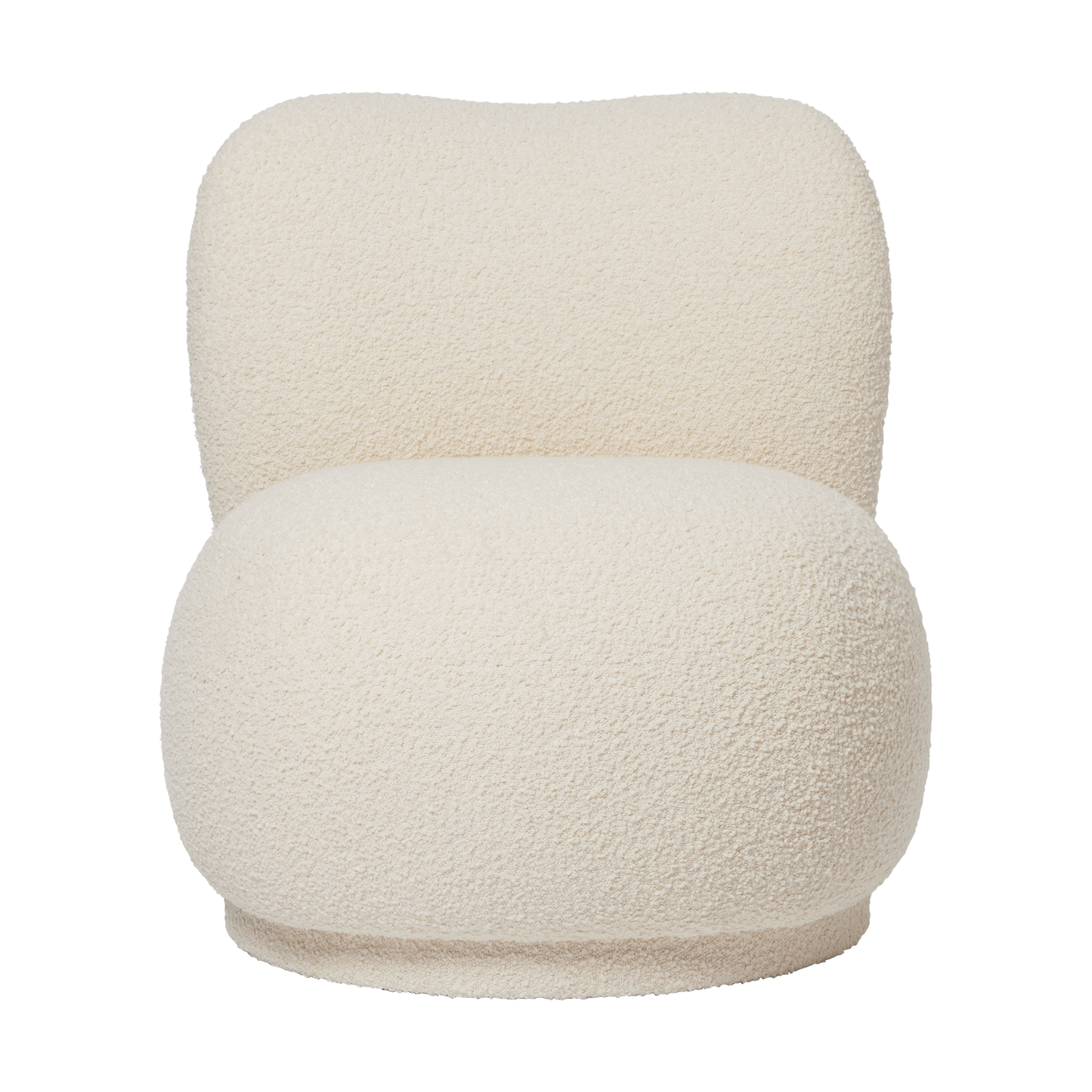 Rico lounge chair piccolo fåtölj swivel, Nordic Bouclé-Off-white – Ferm Living – vit fåtöljer