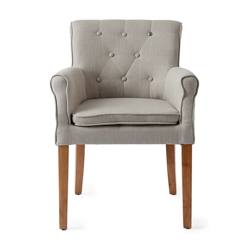 La Scala karmstol Linen flax – Riviera Maison – linen (beige, oak fåtöljer