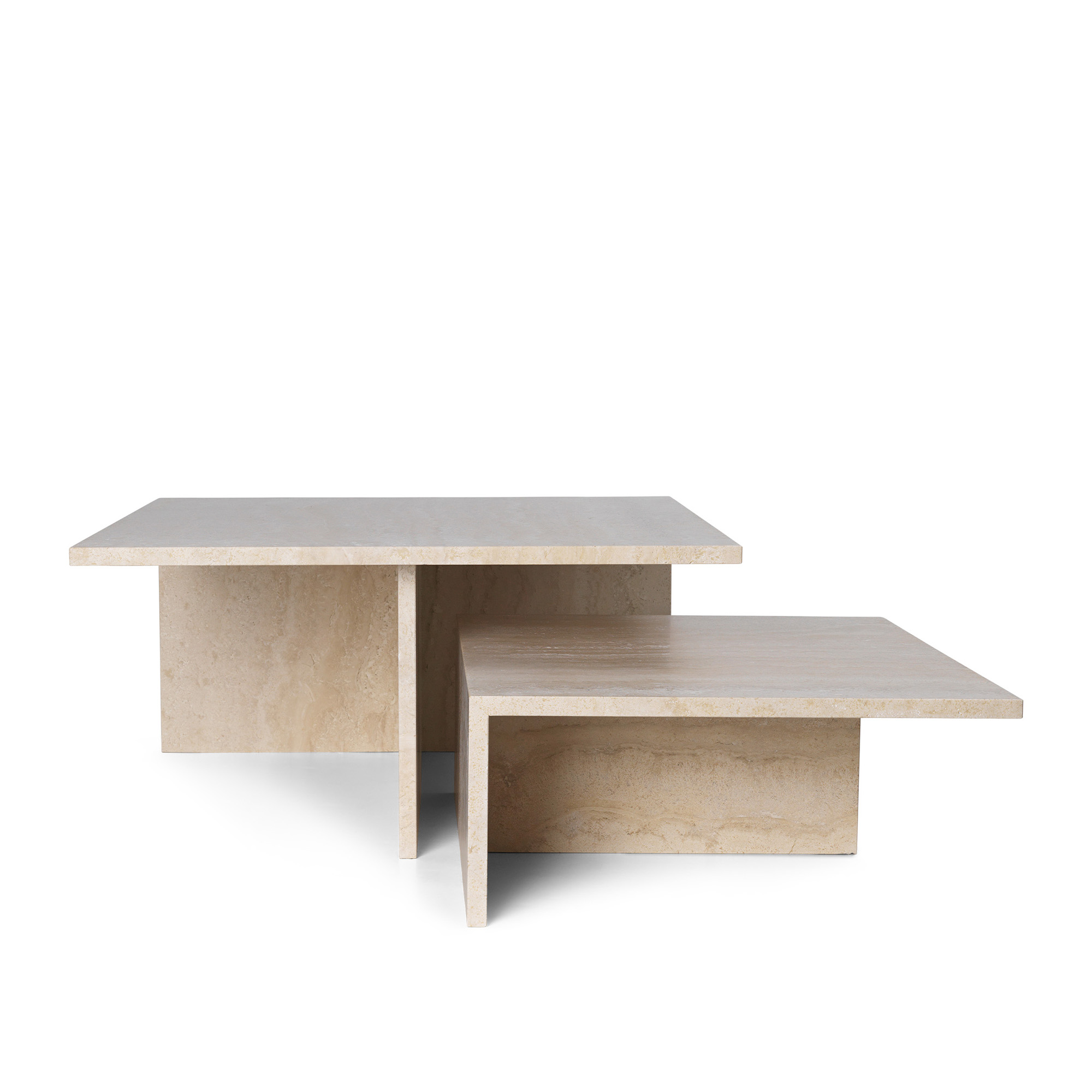 Distinct Grande Duo soffbord – Ferm Living – travertine soffbord