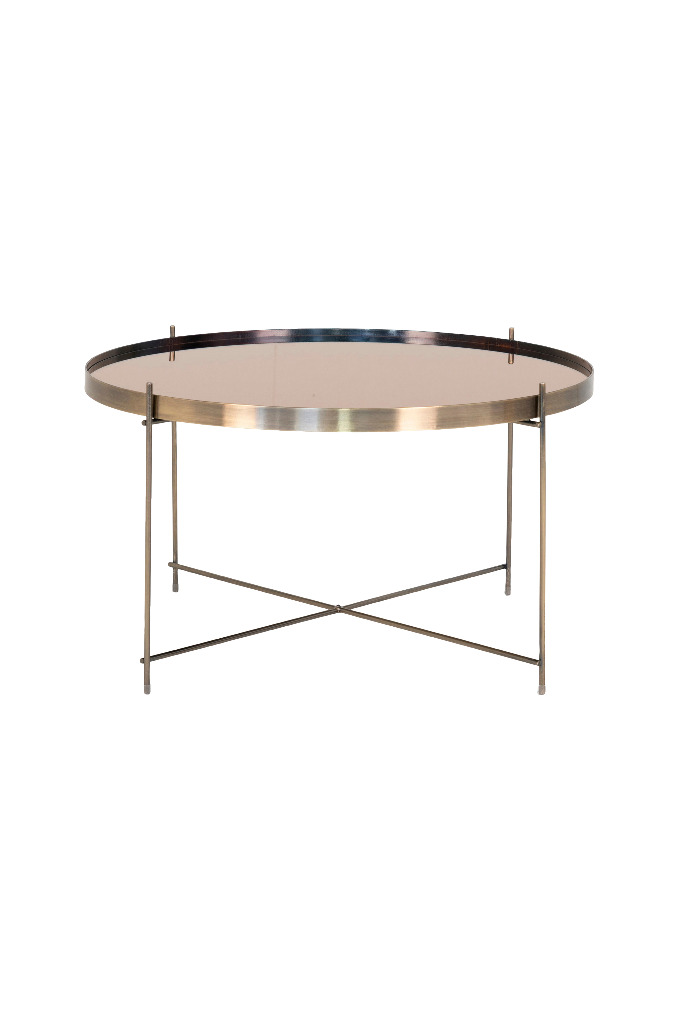 Soffbord Louisville, ø70xh40cm, mässing underrede – House Nordic – mässing soffbord