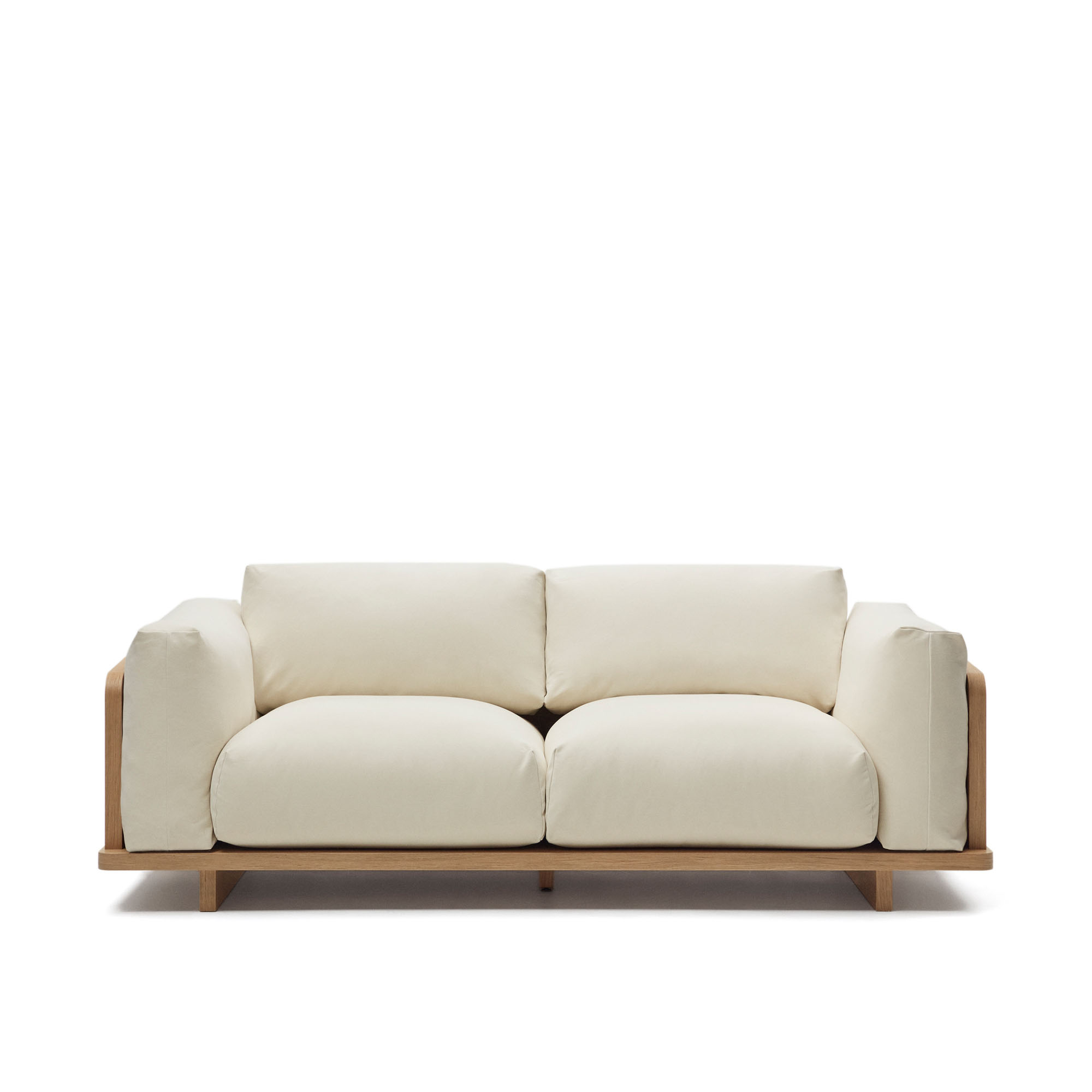 KAVE HOME Oaq 3-sits soffa i beige, 225 cm FSC Mix Credit – Kave Home – cotton fabric soffor